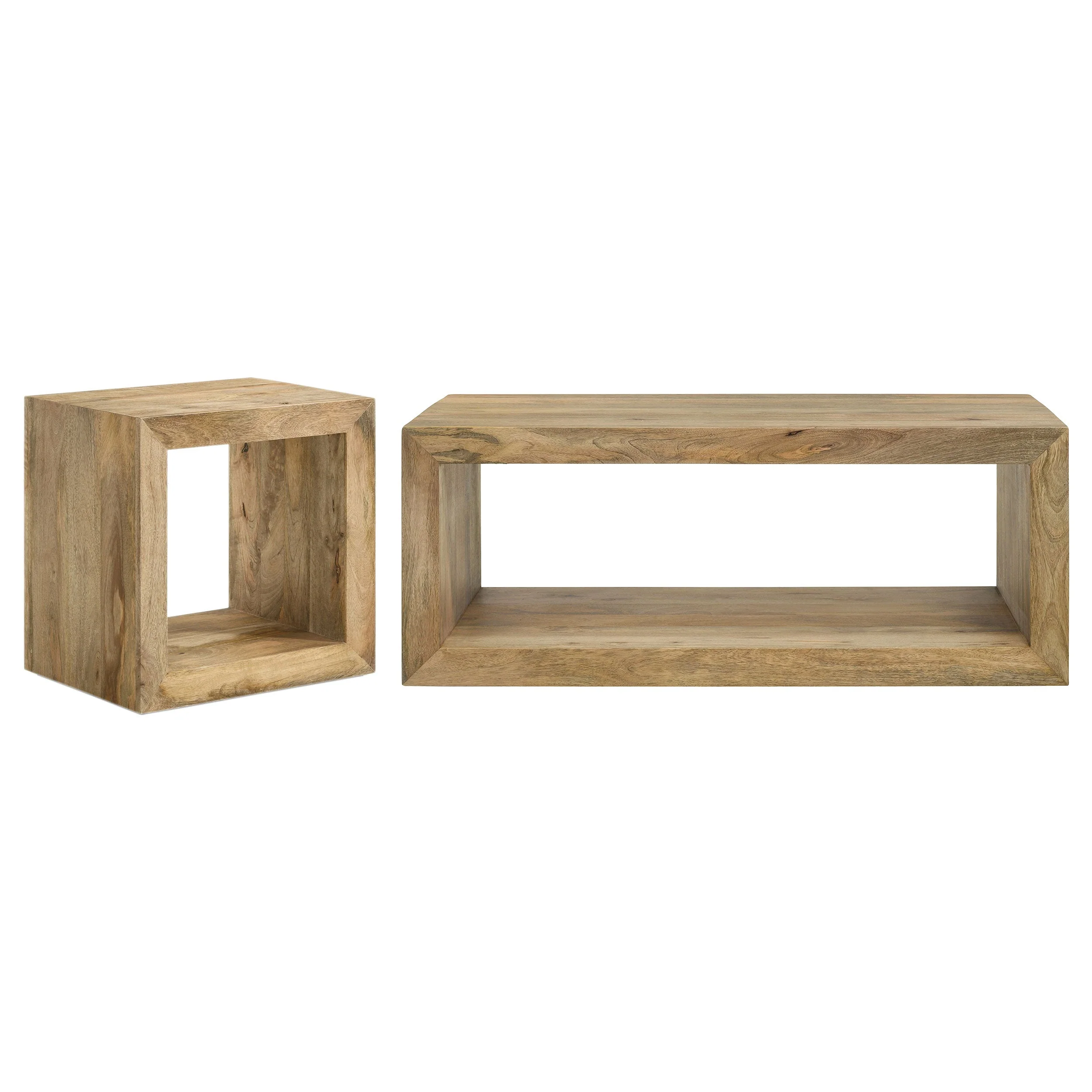 Benton Solid Mango Coffee and End Table Set Natural - Image 5