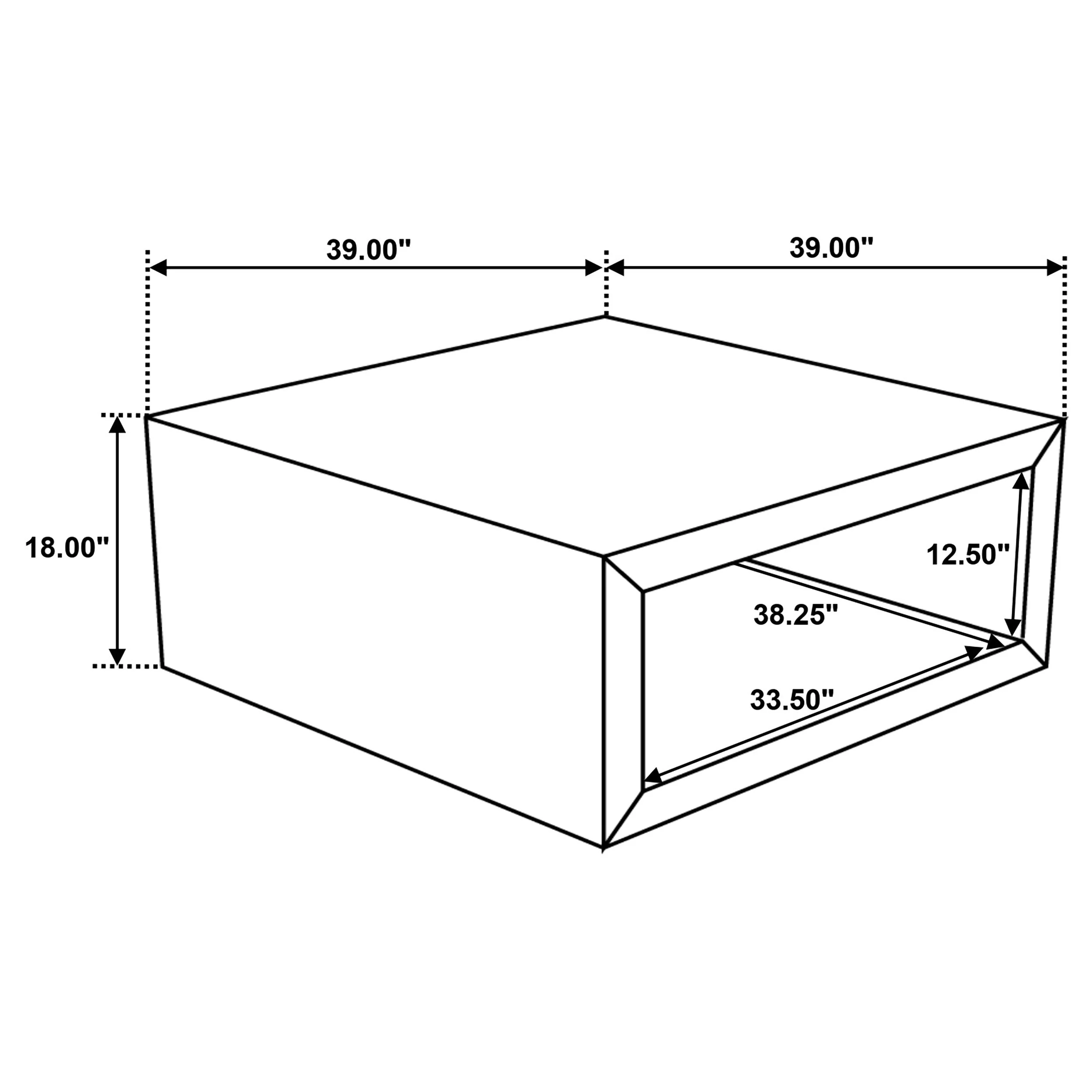Benton Square Solid Mango Wood Coffee Table Natural - Image 12