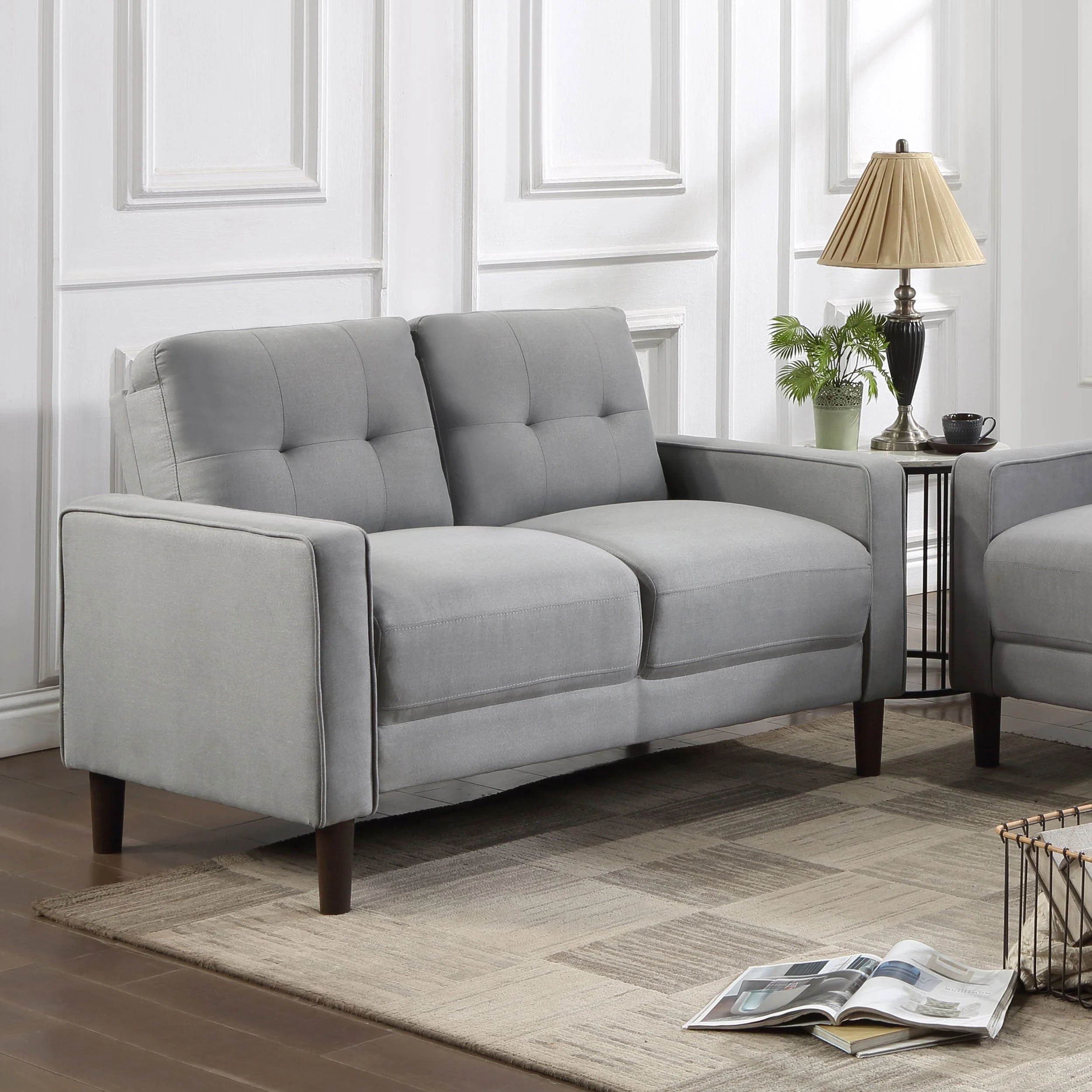 Bowen Upholstered Track Arm Tufted Loveseat - Image 5