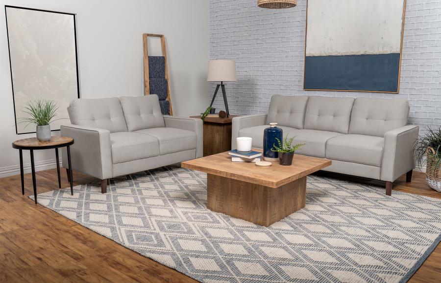 Bowen Upholstered Track Arm Tufted Sofa Set - Image 3