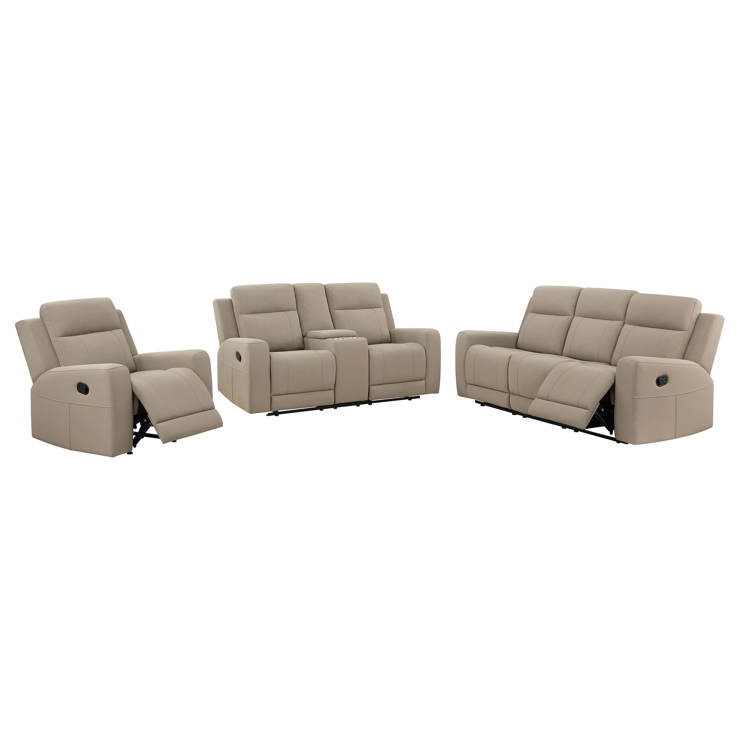 Brentwood Upholstered Reclining Sofa Set - Image 10