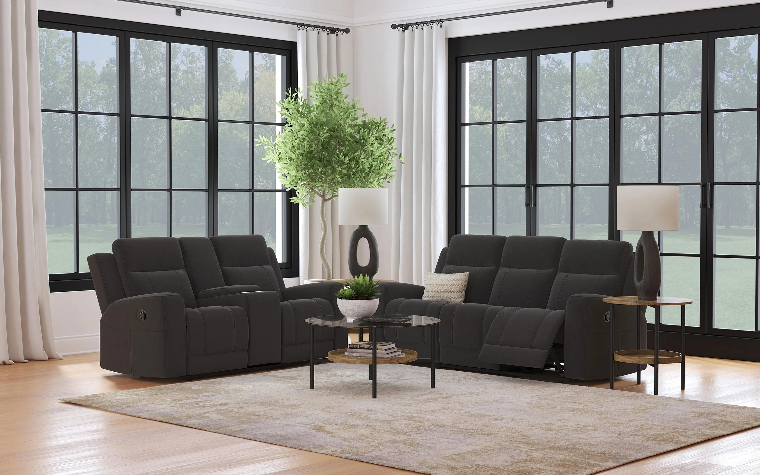 Brentwood Upholstered Reclining Sofa Set - Image 7