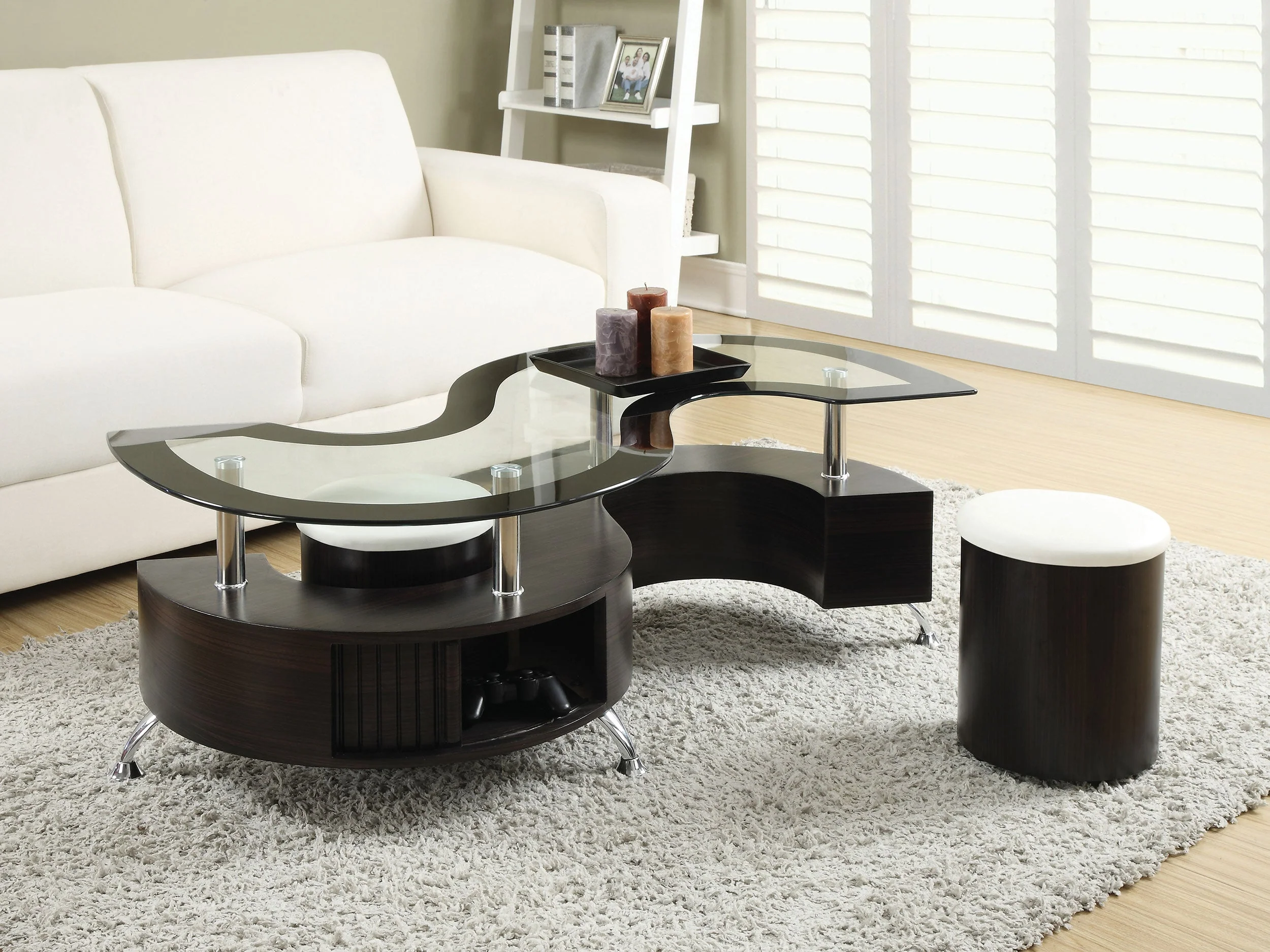 Buckley Coffee Table and Stools Set - Image 5