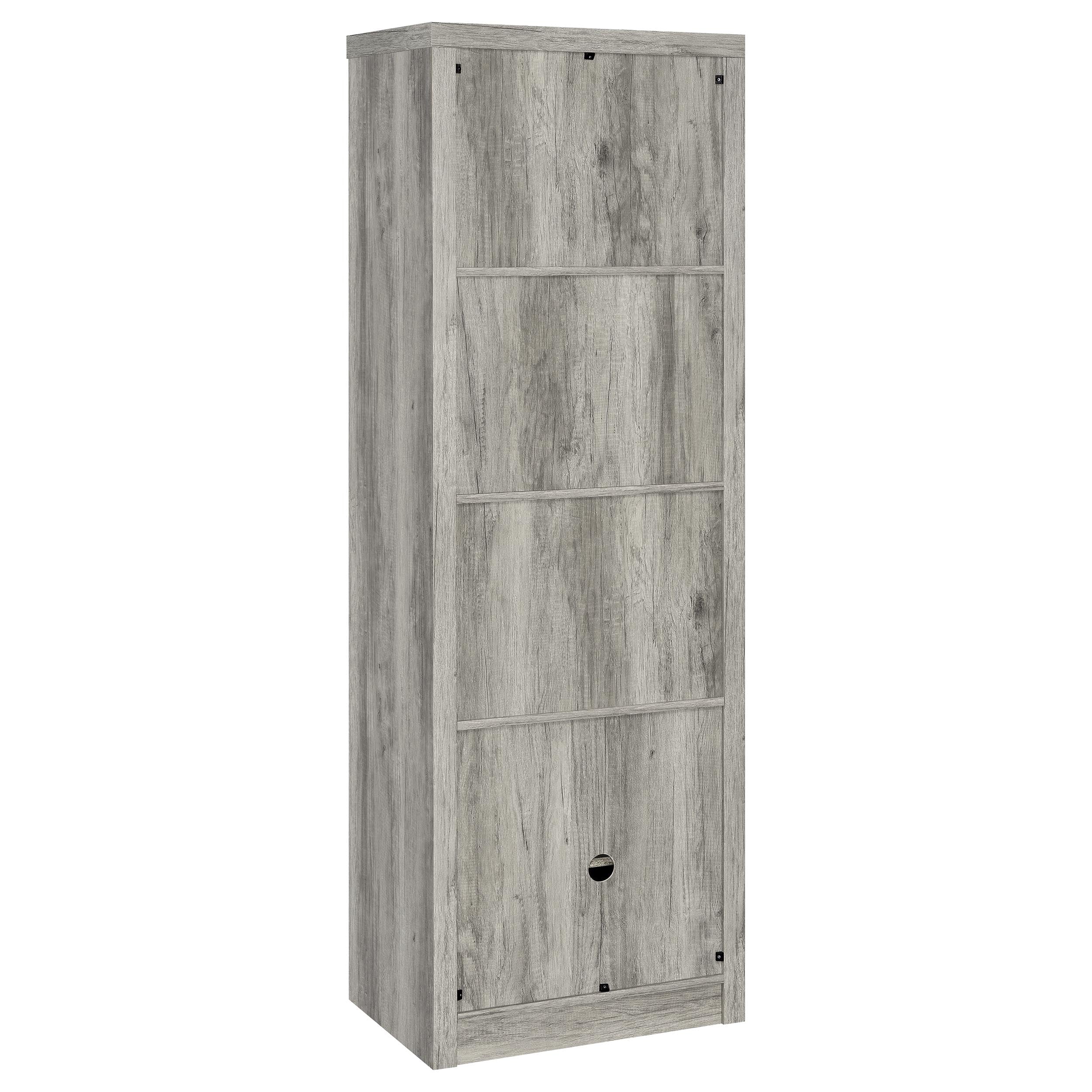 Burke 3-shelf Engineered Wood Media Tower Grey Driftwood - Image 7