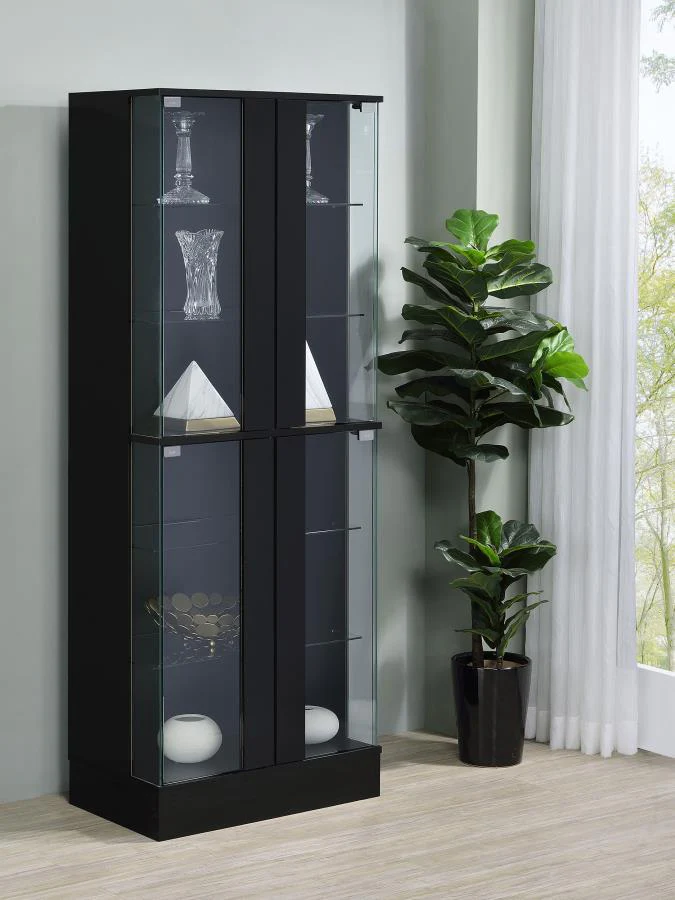 Cabra 4-door LED Curio Display Cabinet High Gloss