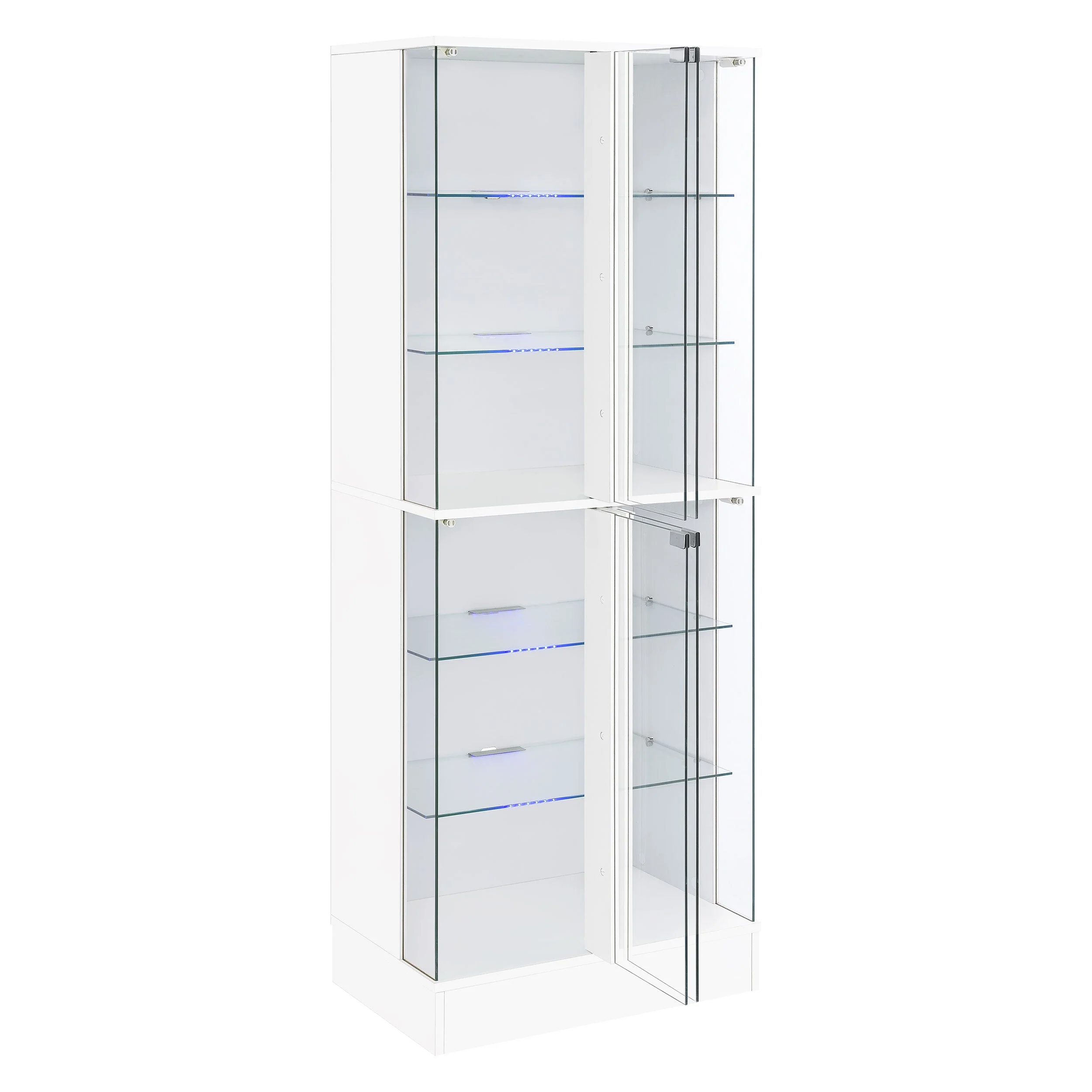 Cabra 4-door LED Curio Display Cabinet High Gloss - Image 11