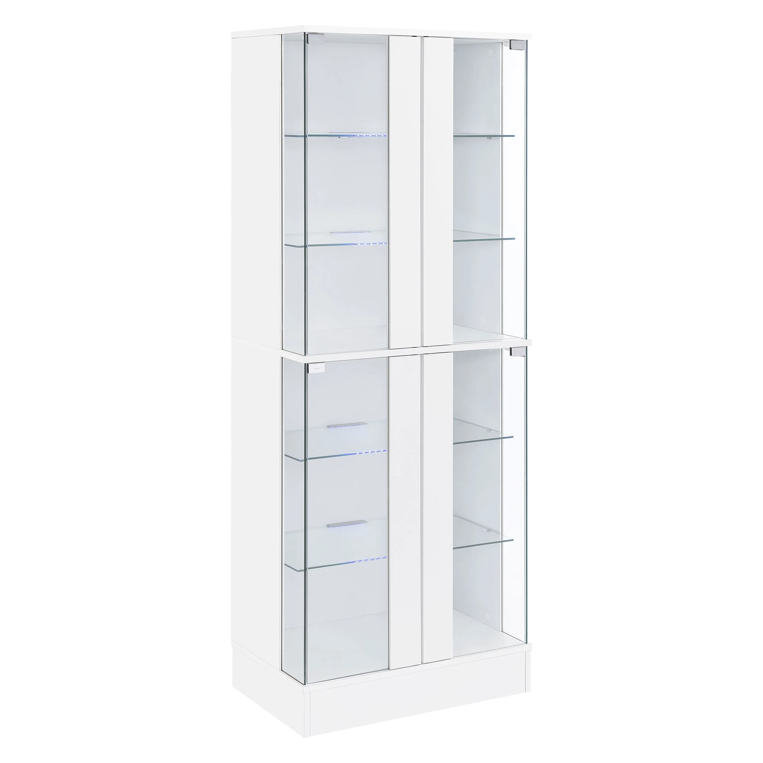 Cabra 4-door LED Curio Display Cabinet High Gloss - Image 9