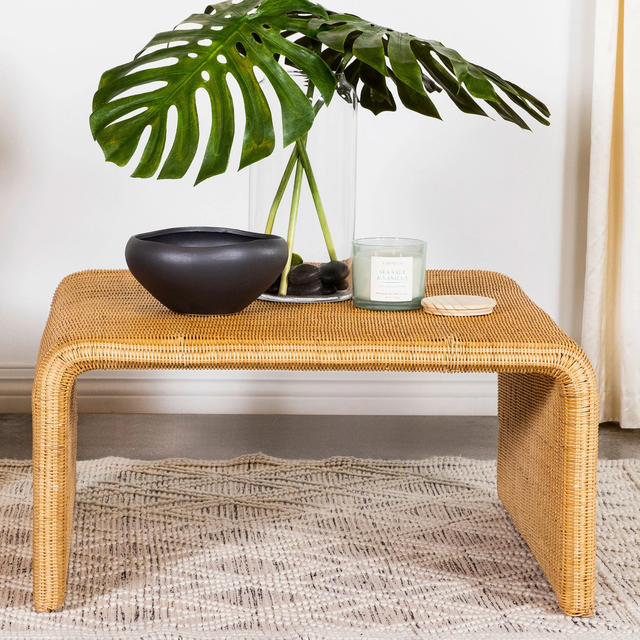Cahya Woven Rattan Square Coffee Table - Image 6