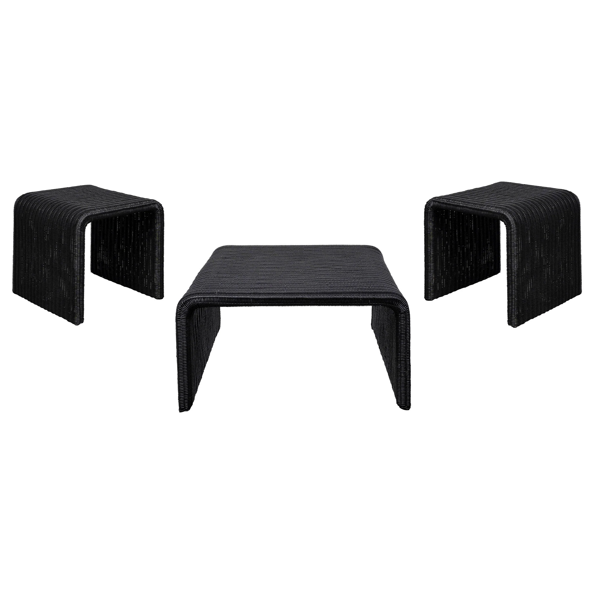 Cahya Rattan Coffee and End Table Set - Image 12