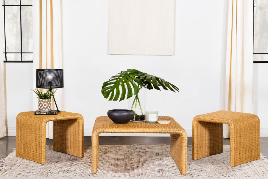 Cahya Rattan Coffee and End Table Set - Image 4