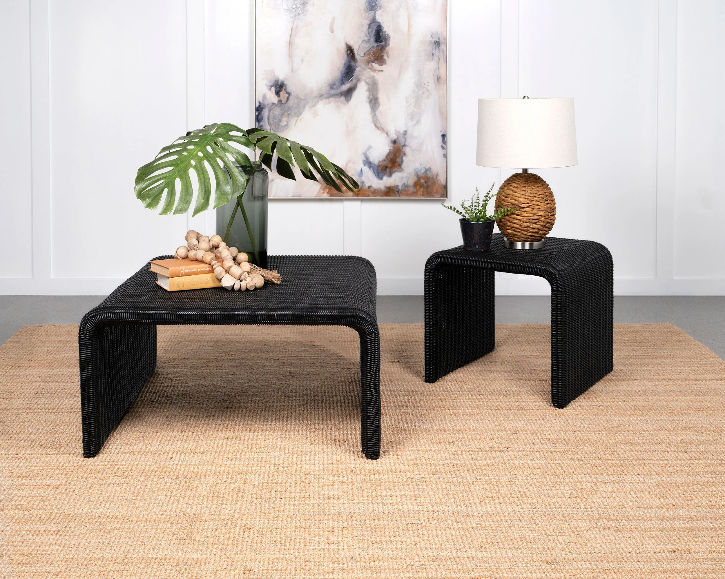 Cahya Rattan Coffee and End Table Set - Image 7