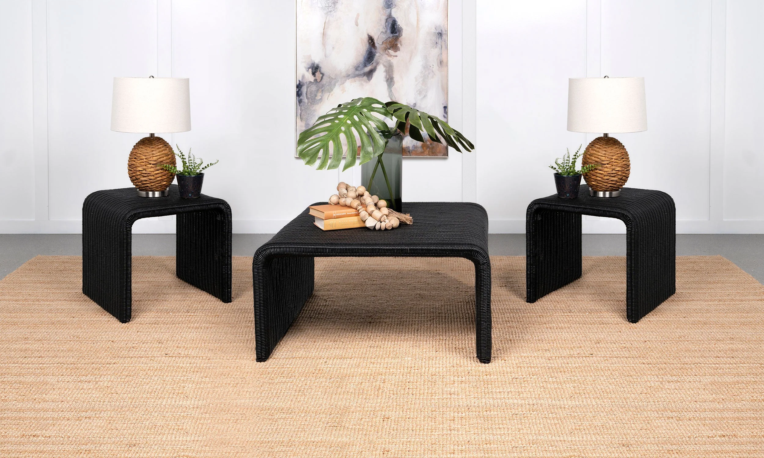 Cahya Rattan Coffee and End Table Set - Image 8