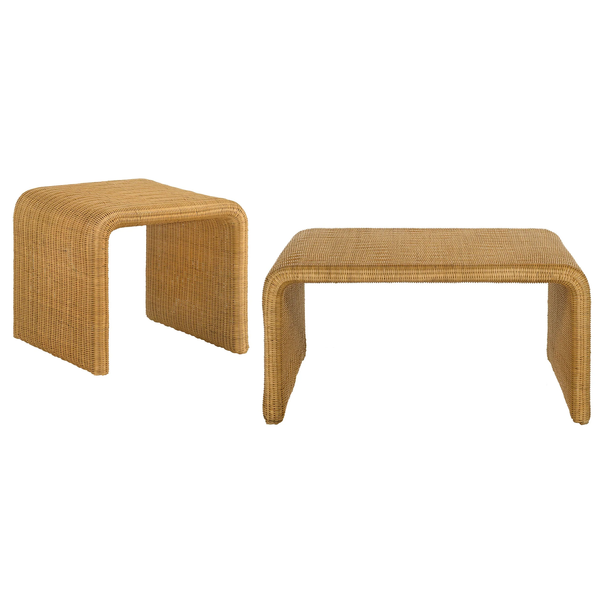 Cahya Rattan Coffee and End Table Set - Image 9