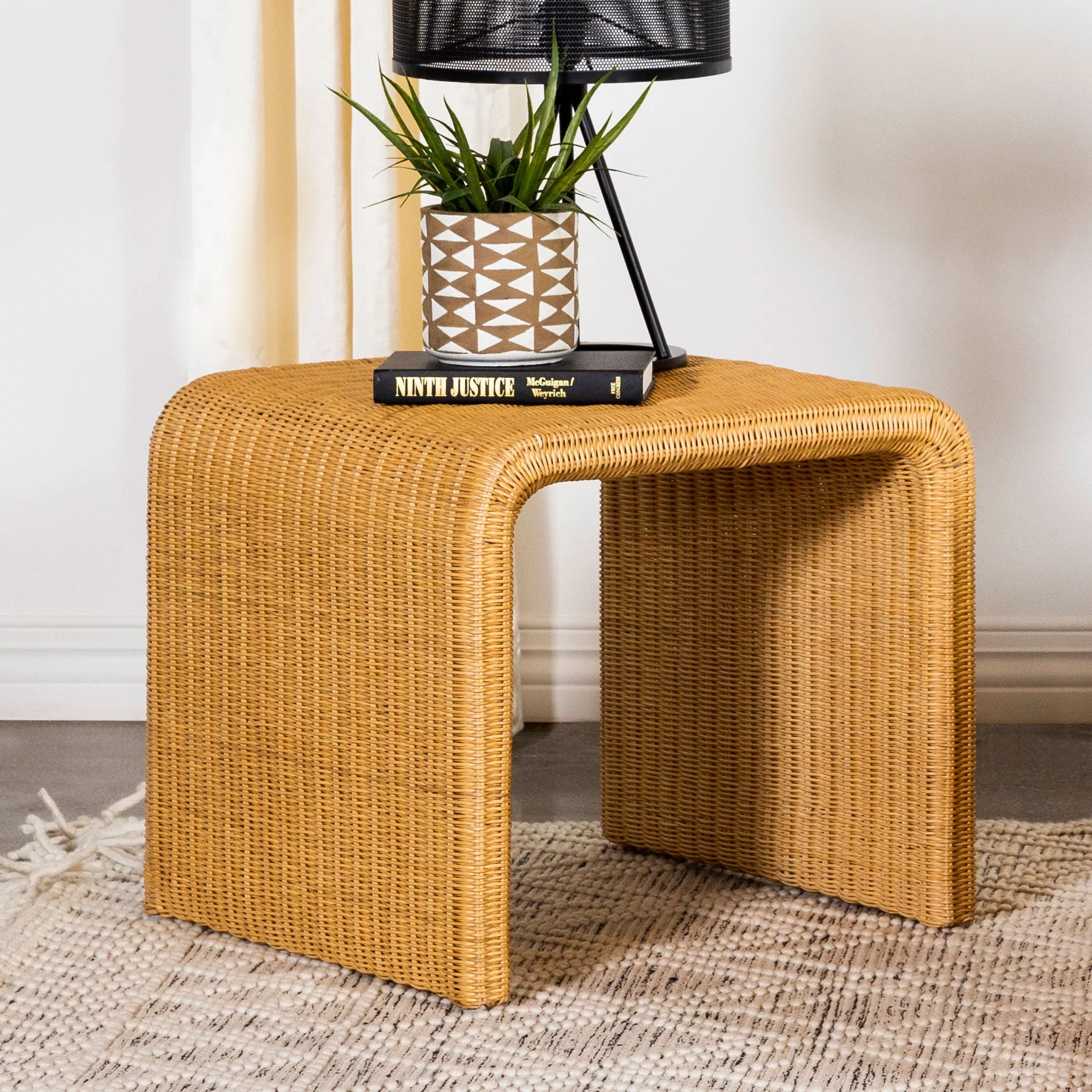 Cahya Woven Rattan Square End Table - Image 6