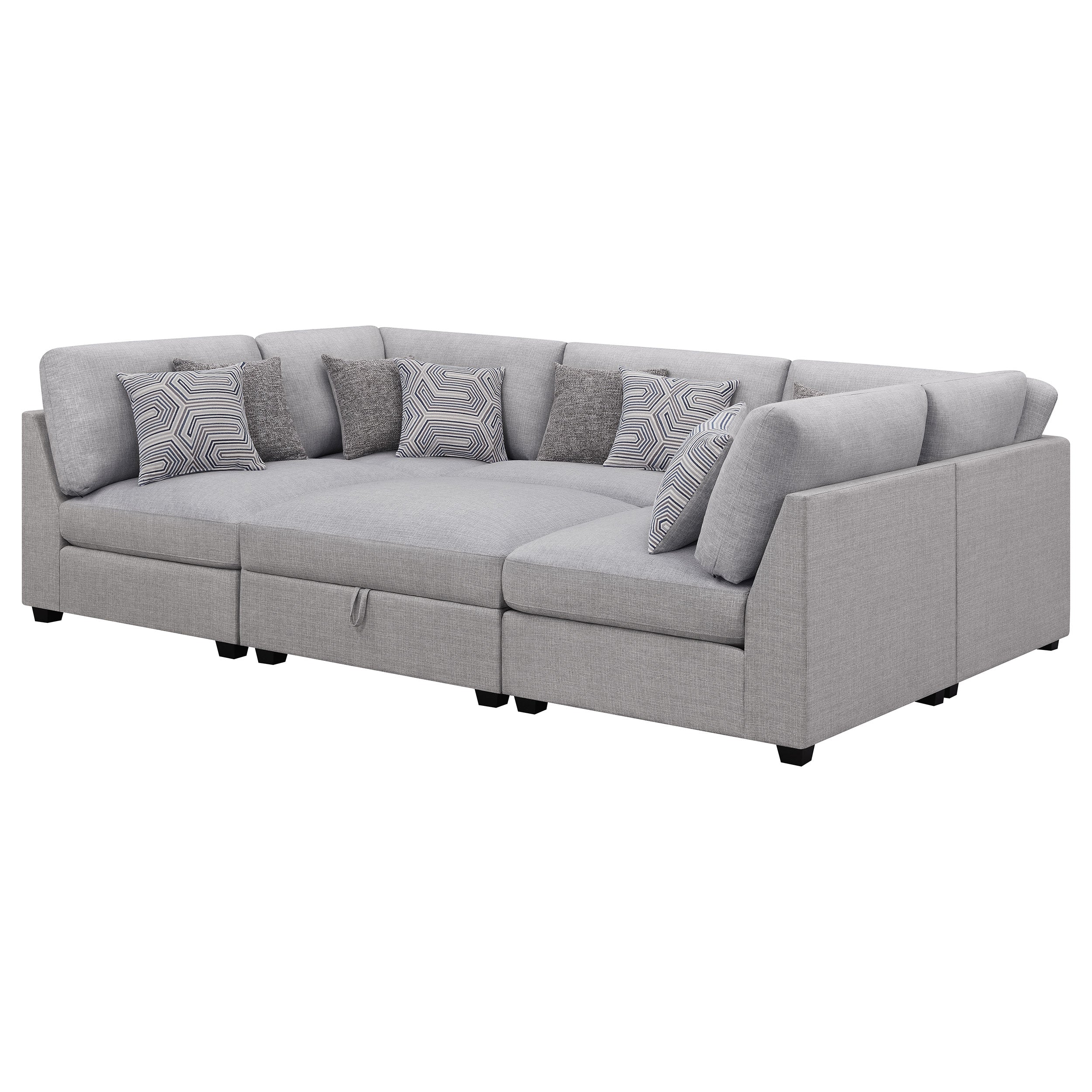 Cambria Upholstered Modular Sectional Sofa Grey - Image 29