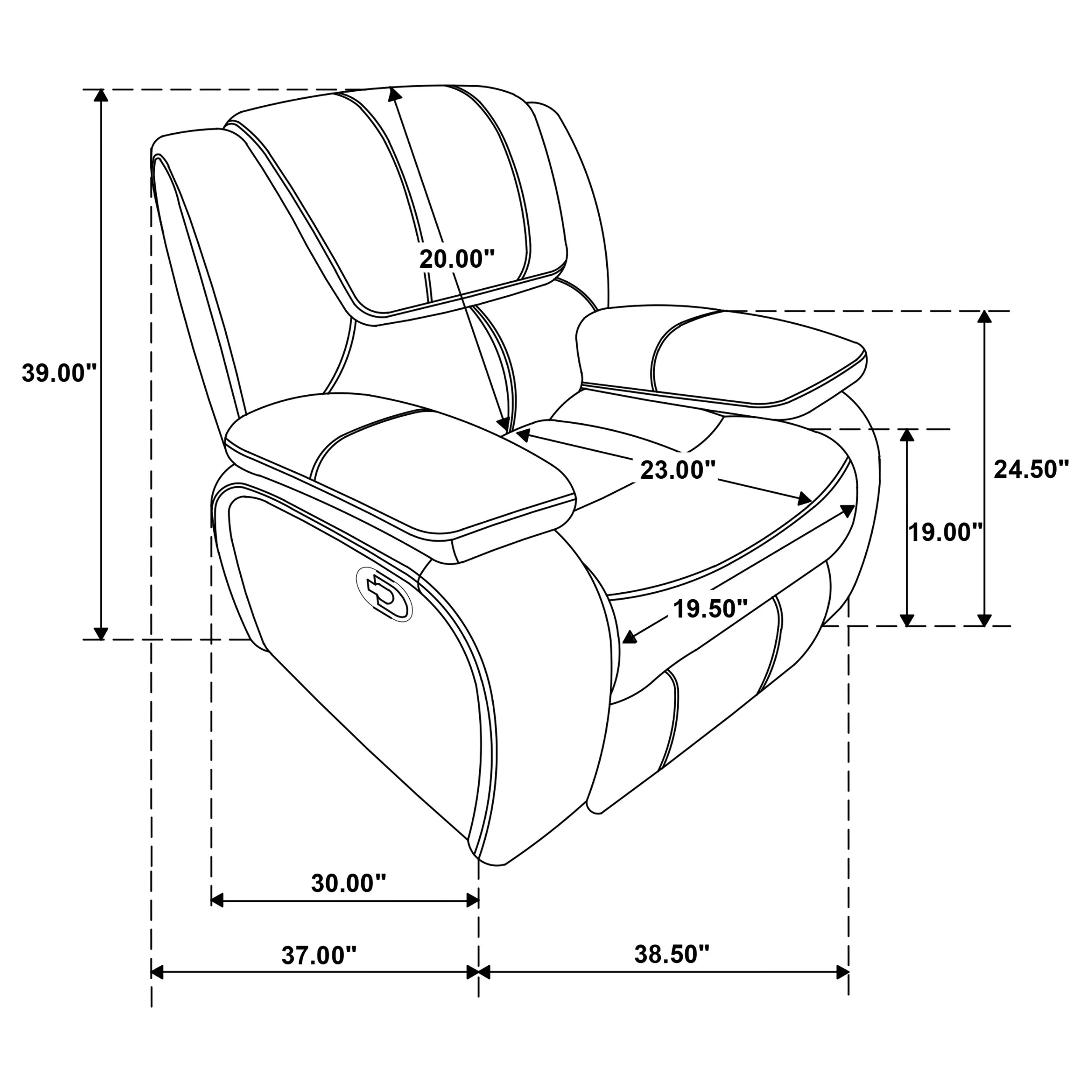 Camila Upholstered Glider Recliner Chair - Image 21