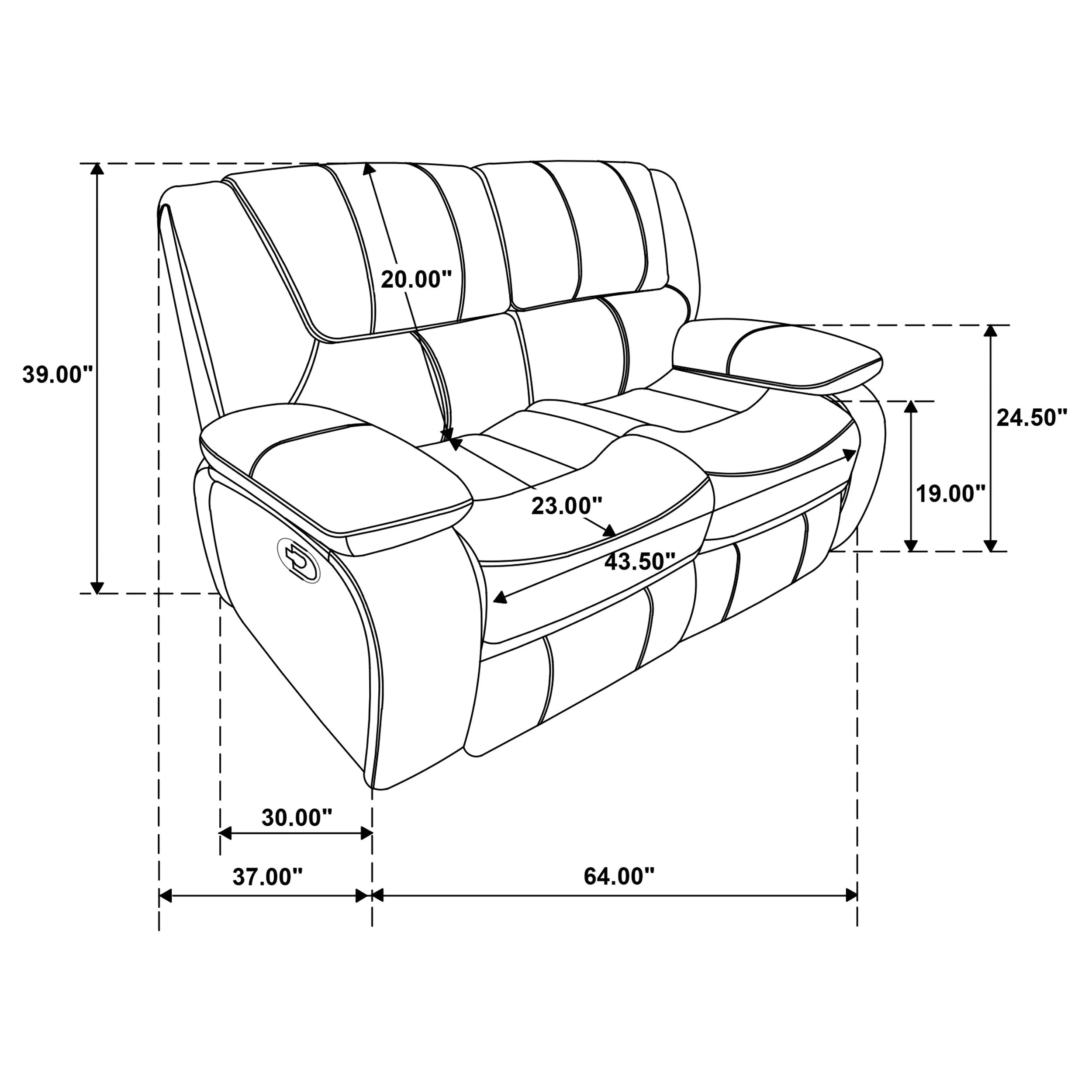 Camila Upholstered Motion Reclining Loveseat - Image 22