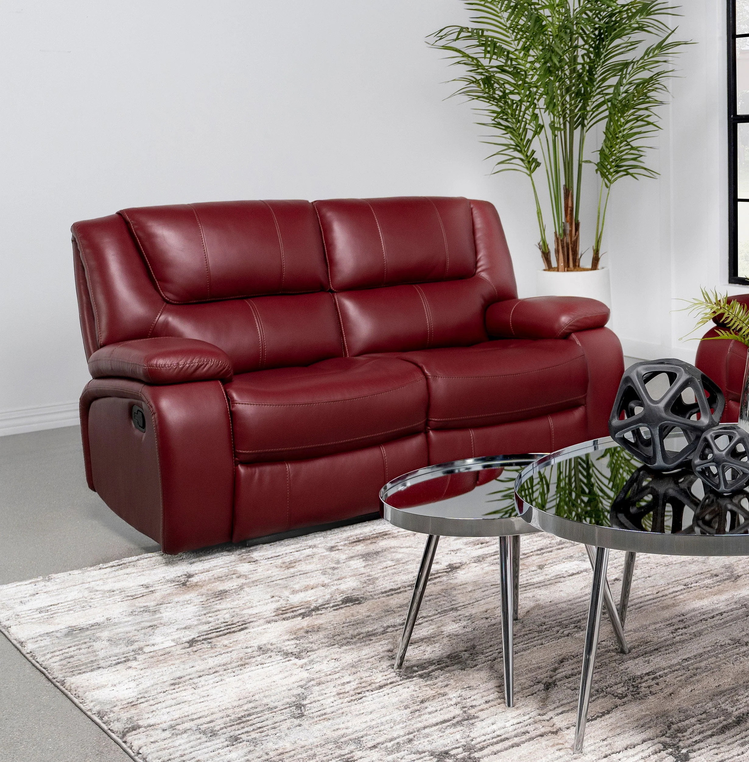 Camila Upholstered Motion Reclining Loveseat - Image 5