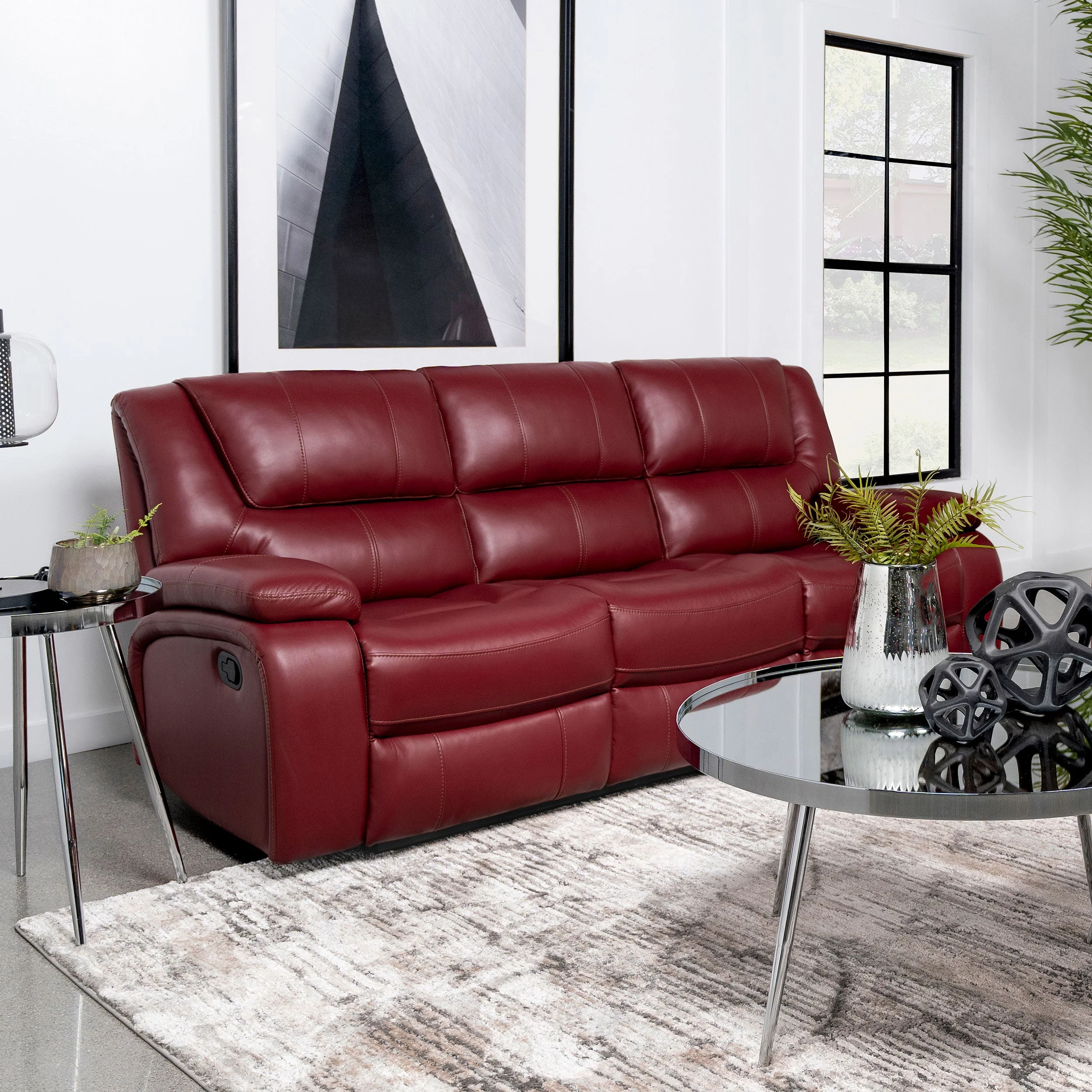 Camila Upholstered Motion Reclining Sofa - Image 5