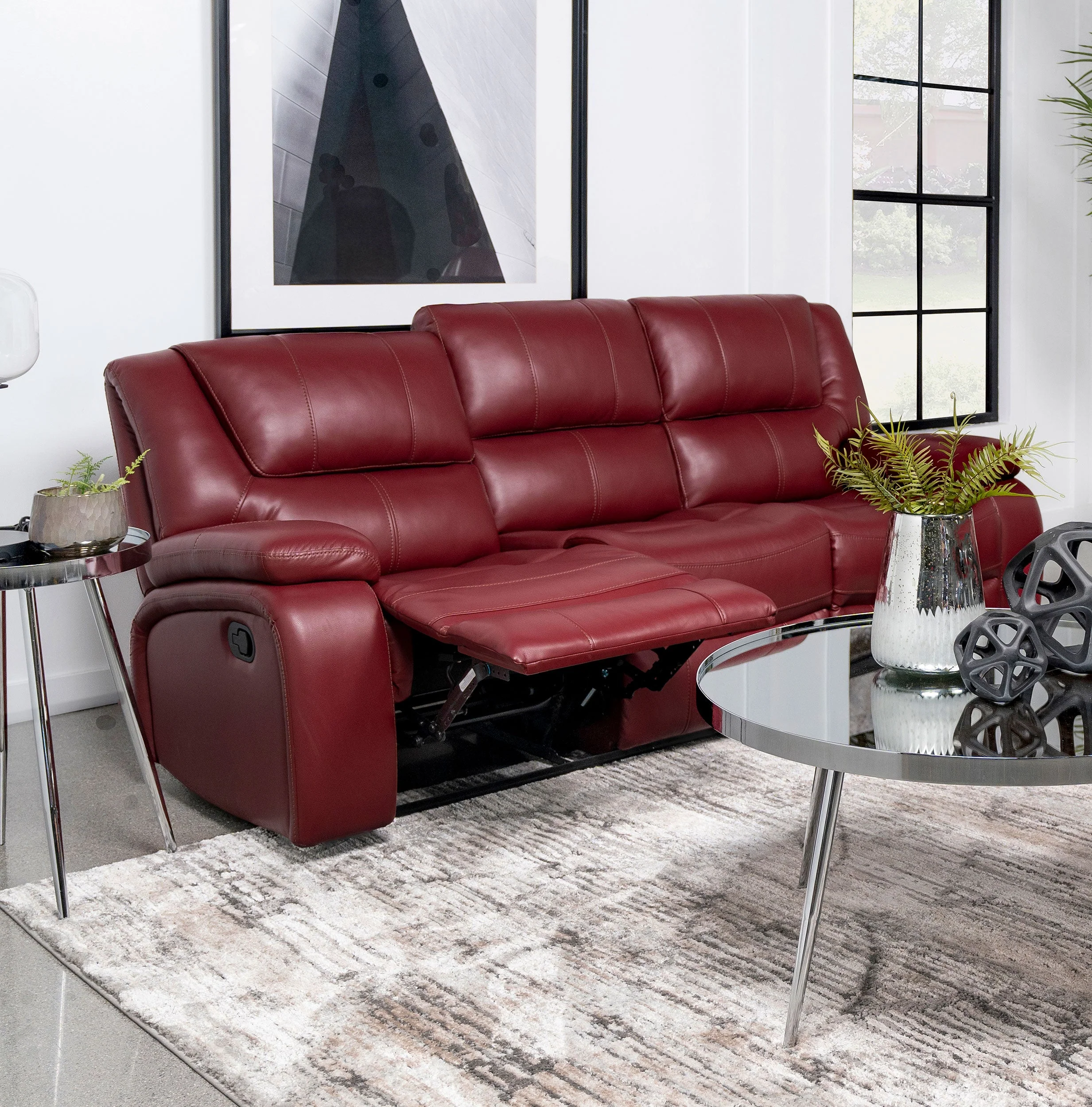 Camila Upholstered Motion Reclining Sofa - Image 7
