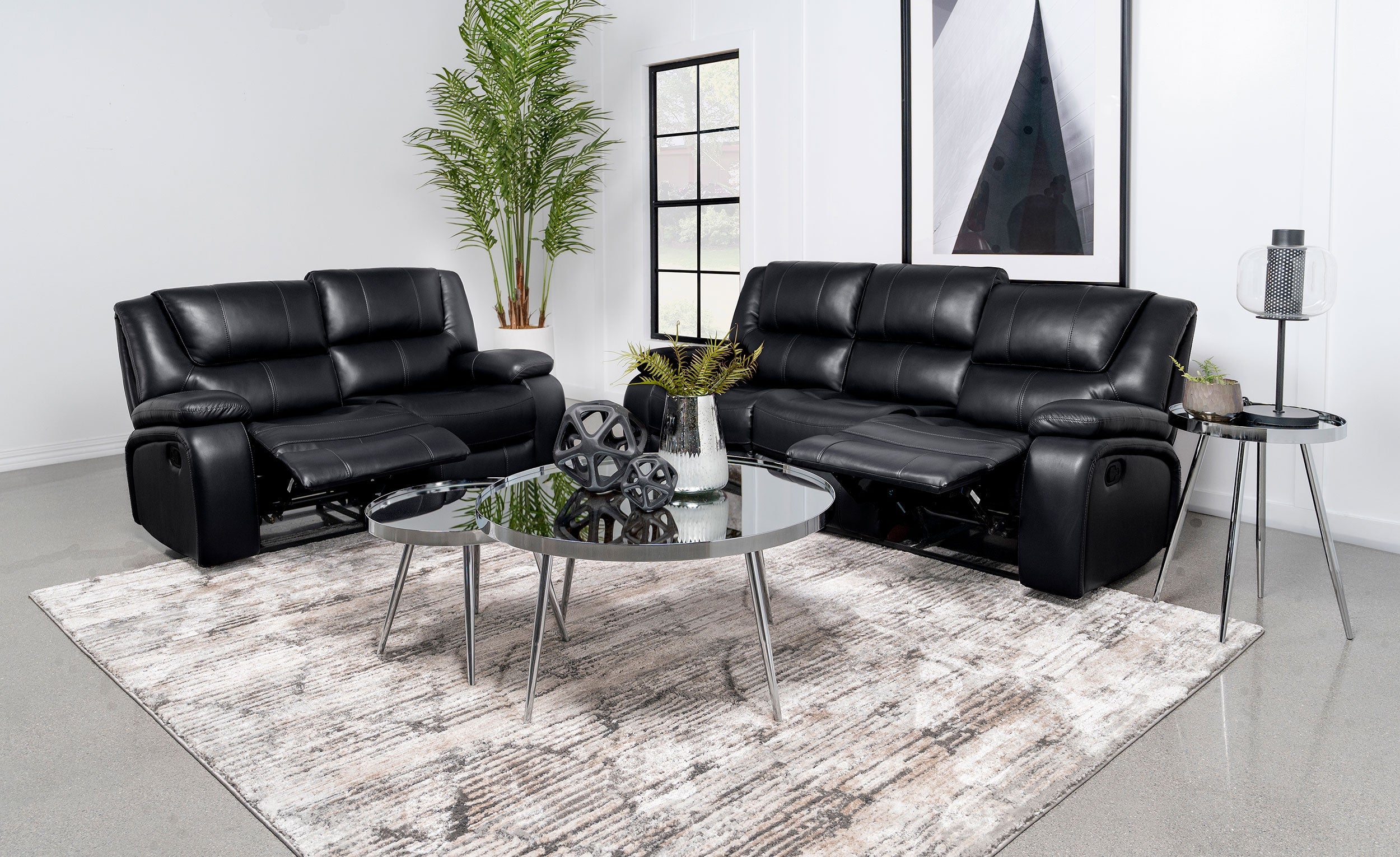 Camila Upholstered Reclining Sofa Set - Image 11