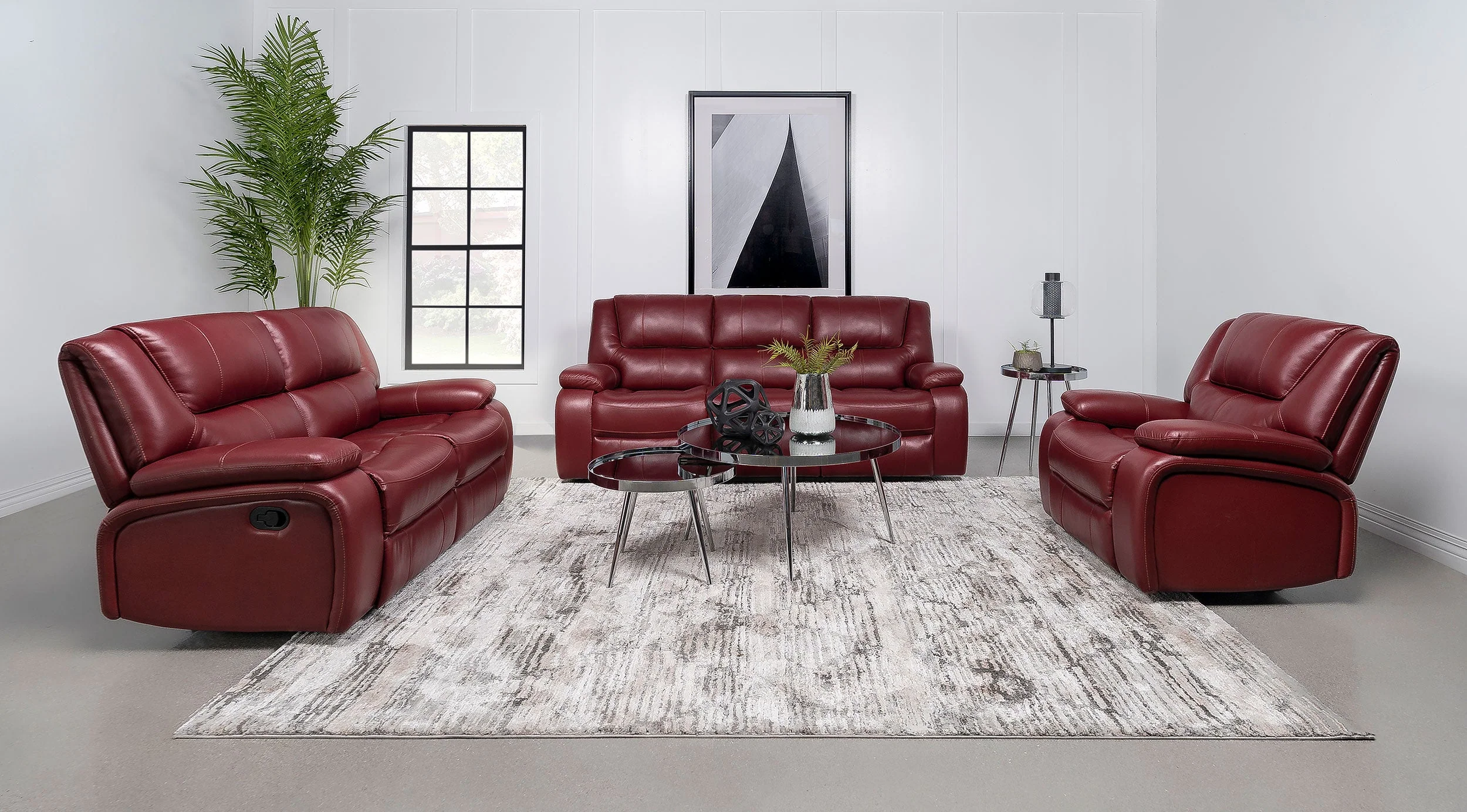 Camila Upholstered Reclining Sofa Set - Image 6
