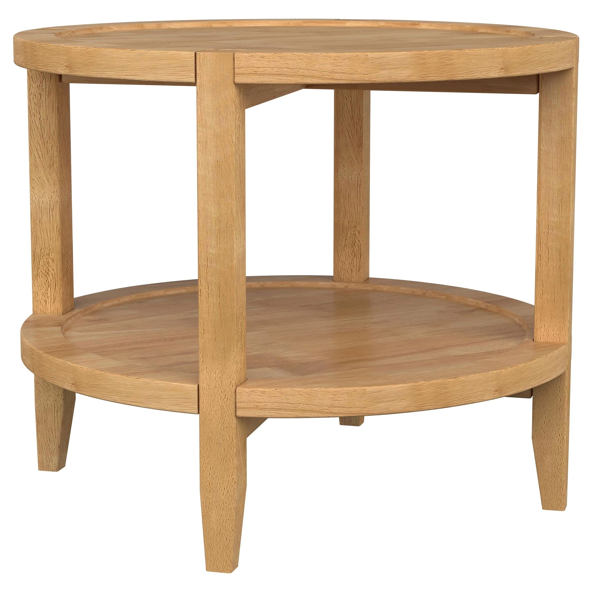 Camillo Round Coffee and End Table Set Maple - Image 10