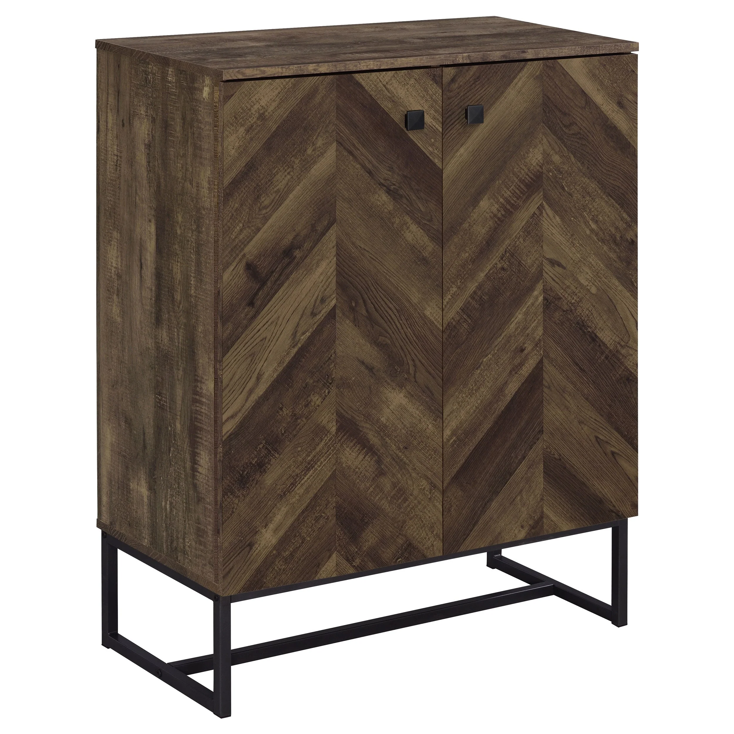 Carolyn 2-door Engineered Wood Accent Cabinet Rustic Oak - Image 2