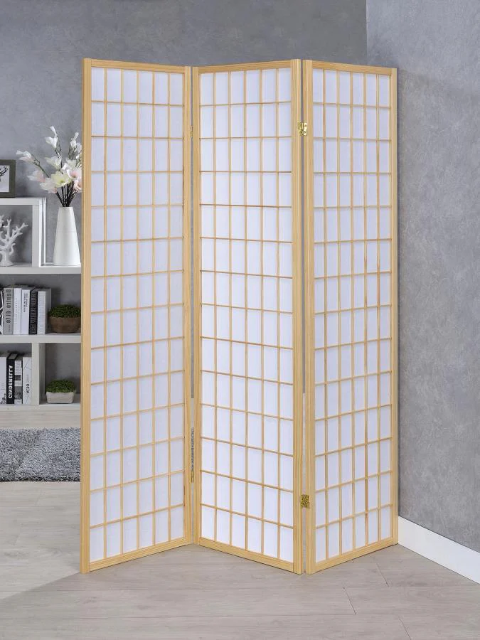 Carrie 3-Panel Room Divider Folding Shoji Screen - Image 2