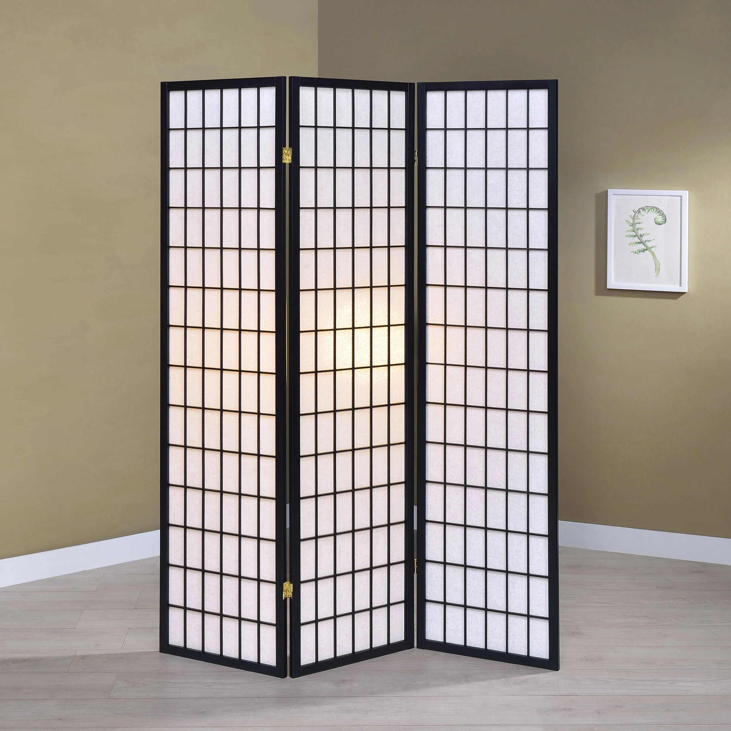 Carrie 3-Panel Room Divider Folding Shoji Screen - Image 5