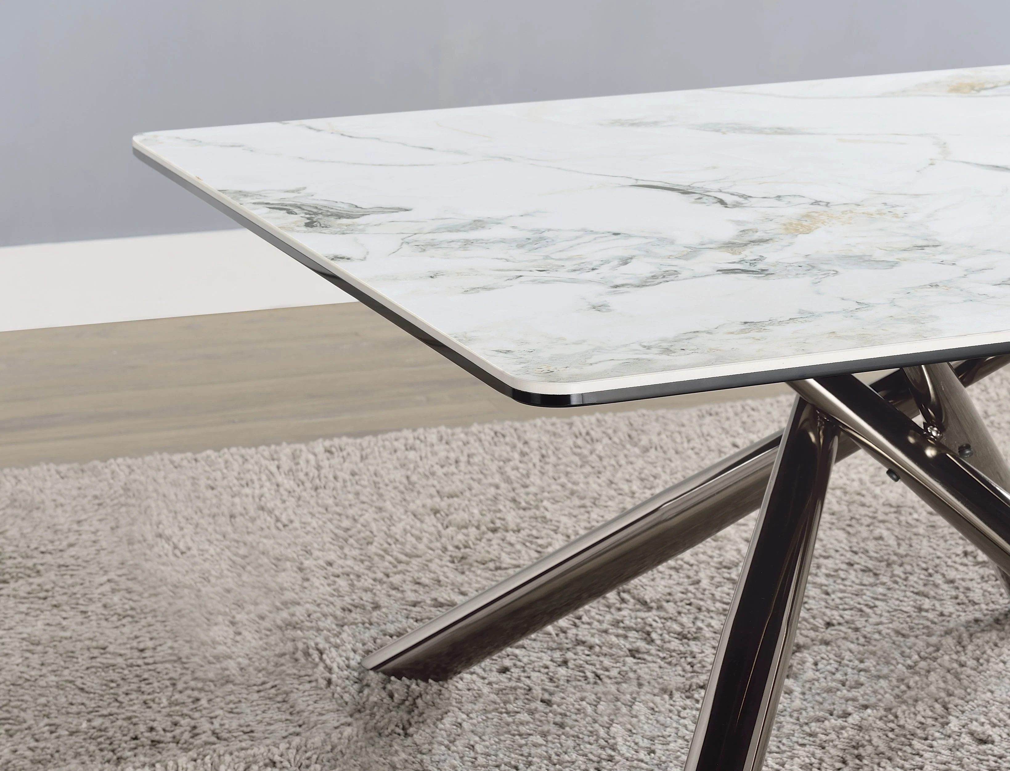 Carvell Square Sintered Stone Top Coffee Table Mirage White - Image 10