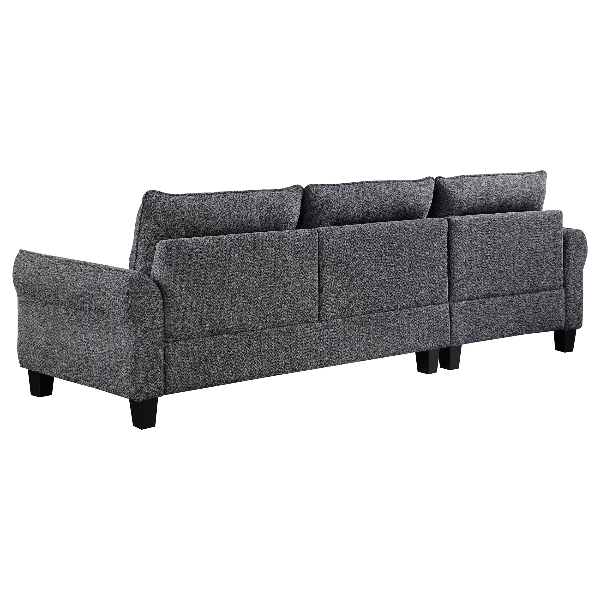 Caspian Upholstered Curved Arm Chaise Sectional Sofa - Image 17