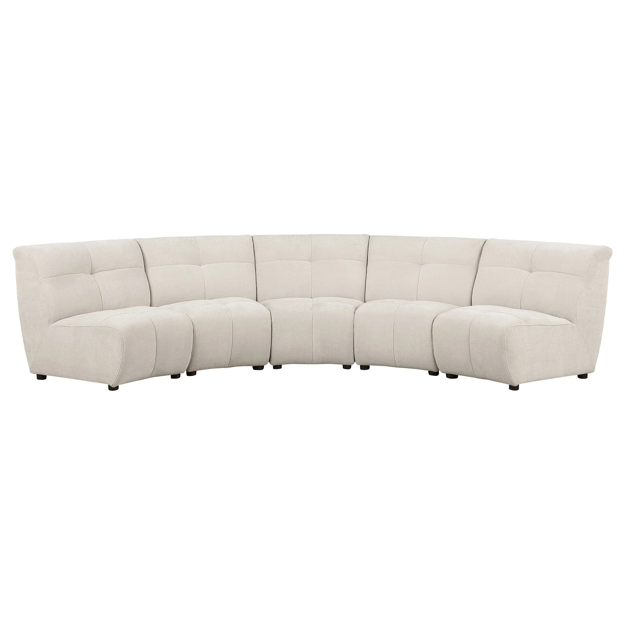 Charlotte Upholstered Modular Sectional Sofa Ivory - Image 8
