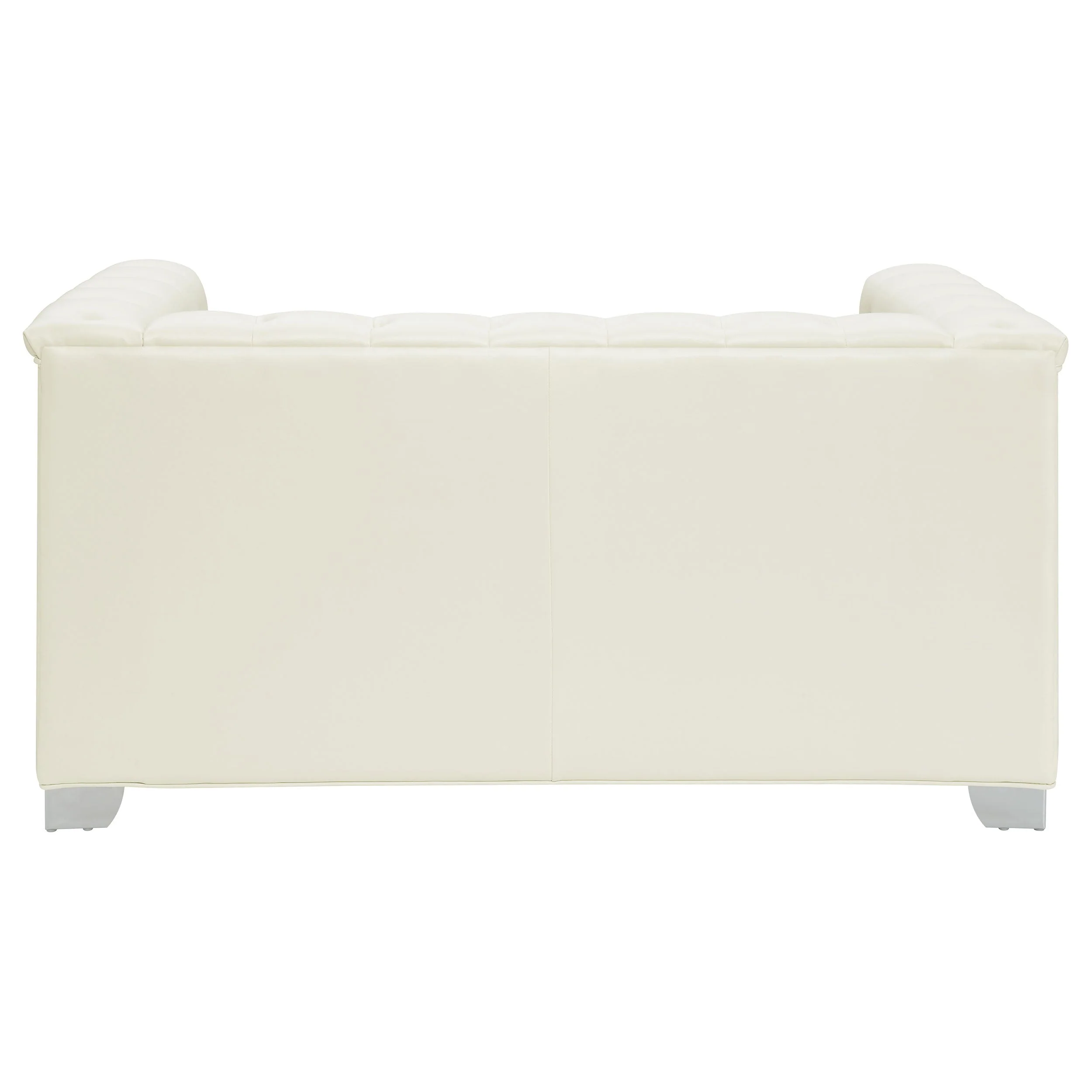 Chaviano Upholstered Track Arm Loveseat Pearl White - Image 7