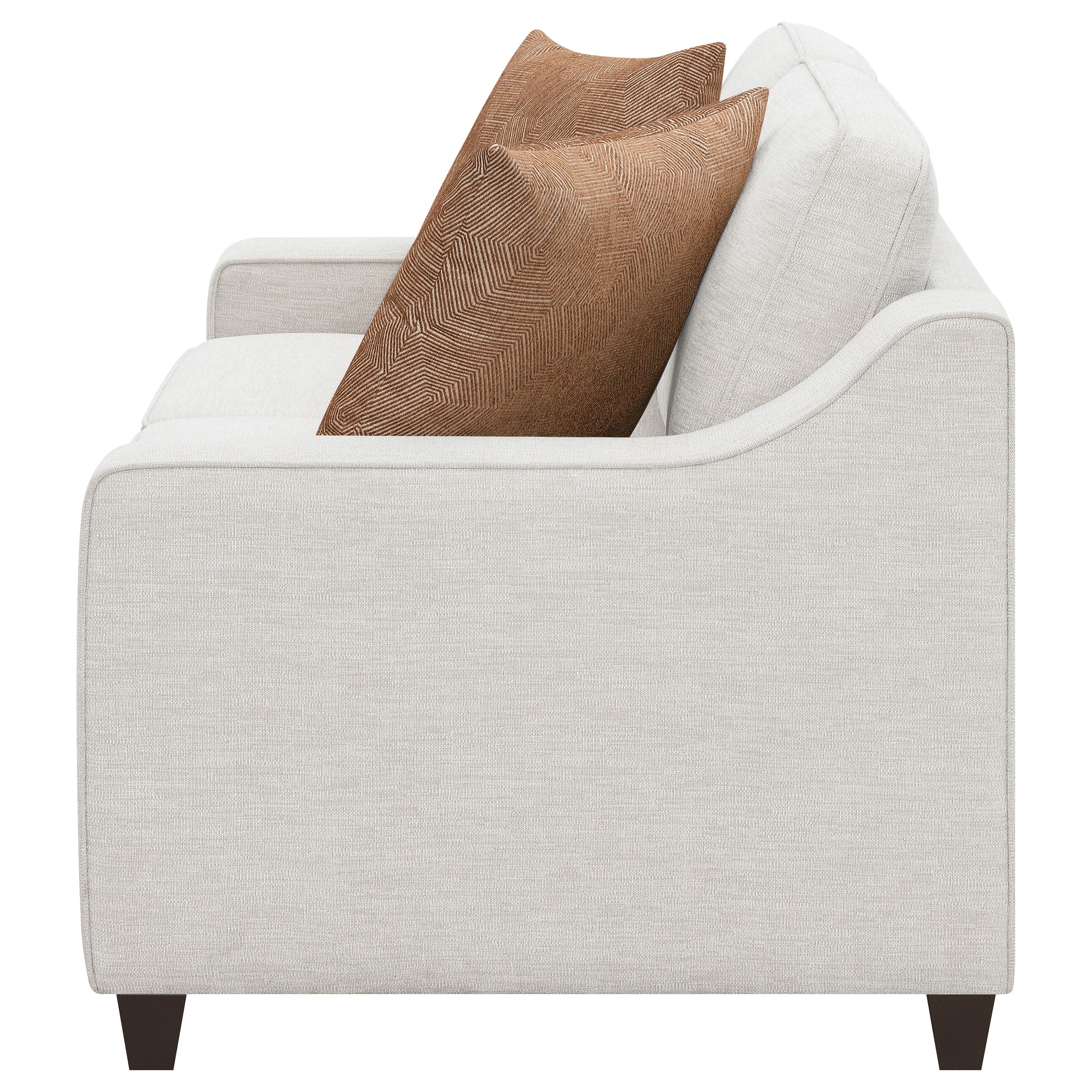 Christine Upholstered Sloped Arm Loveseat Beige - Image 6