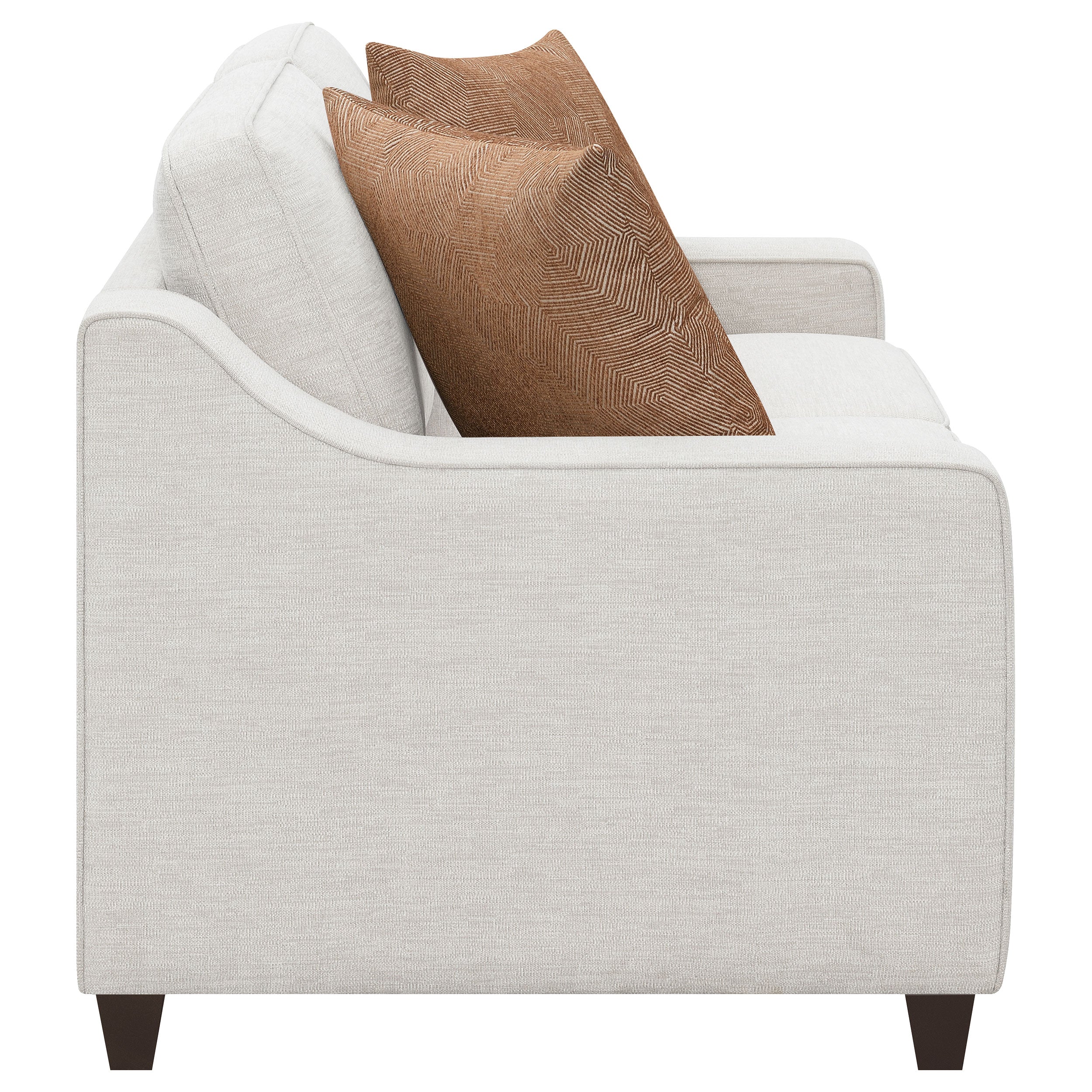 Christine Upholstered Sloped Arm Loveseat Beige - Image 9
