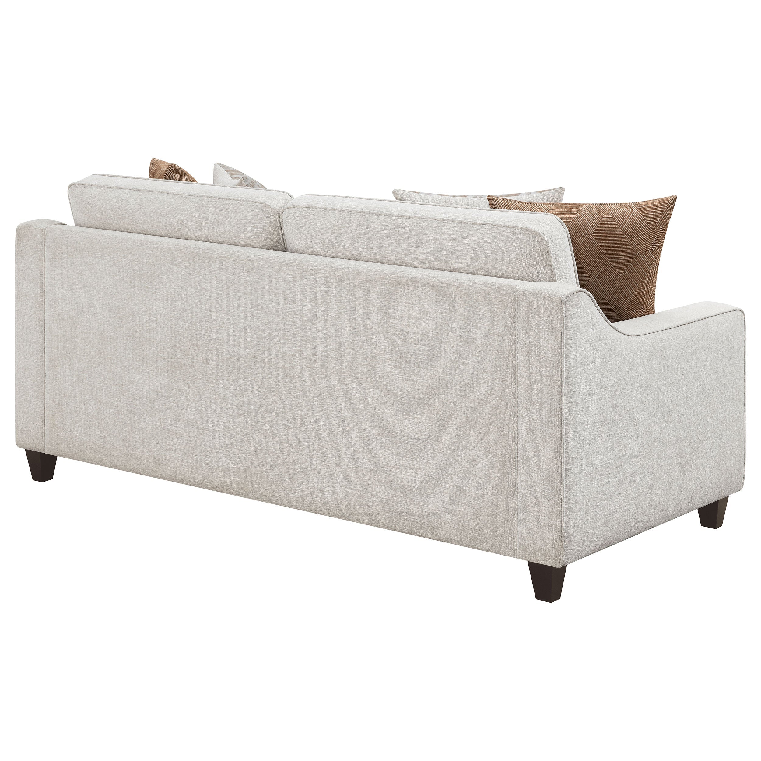 Christine Upholstered Sloped Arm Sofa Beige - Image 8