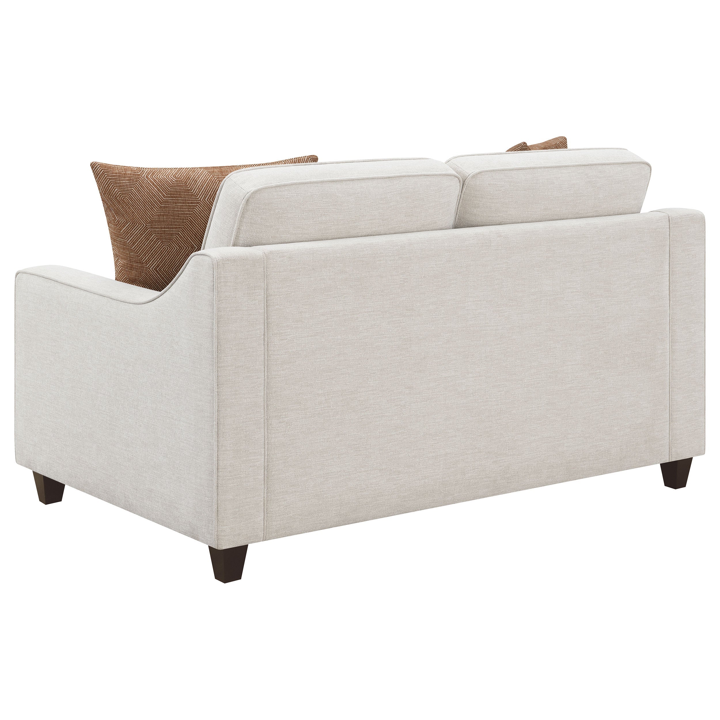Christine Upholstered Sloped Arm Sofa Set Beige - Image 20