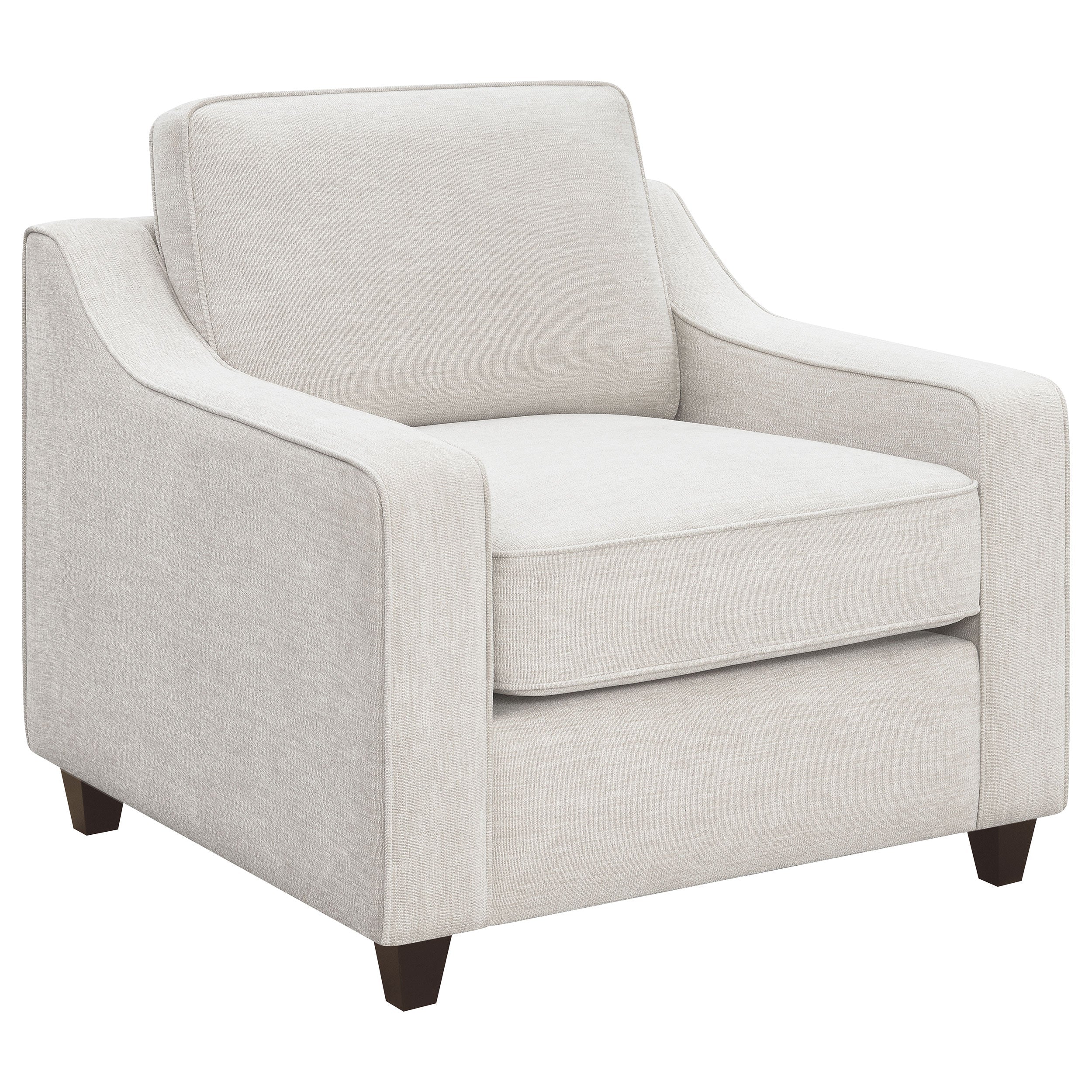 Christine Upholstered Sloped Arm Sofa Set Beige - Image 24