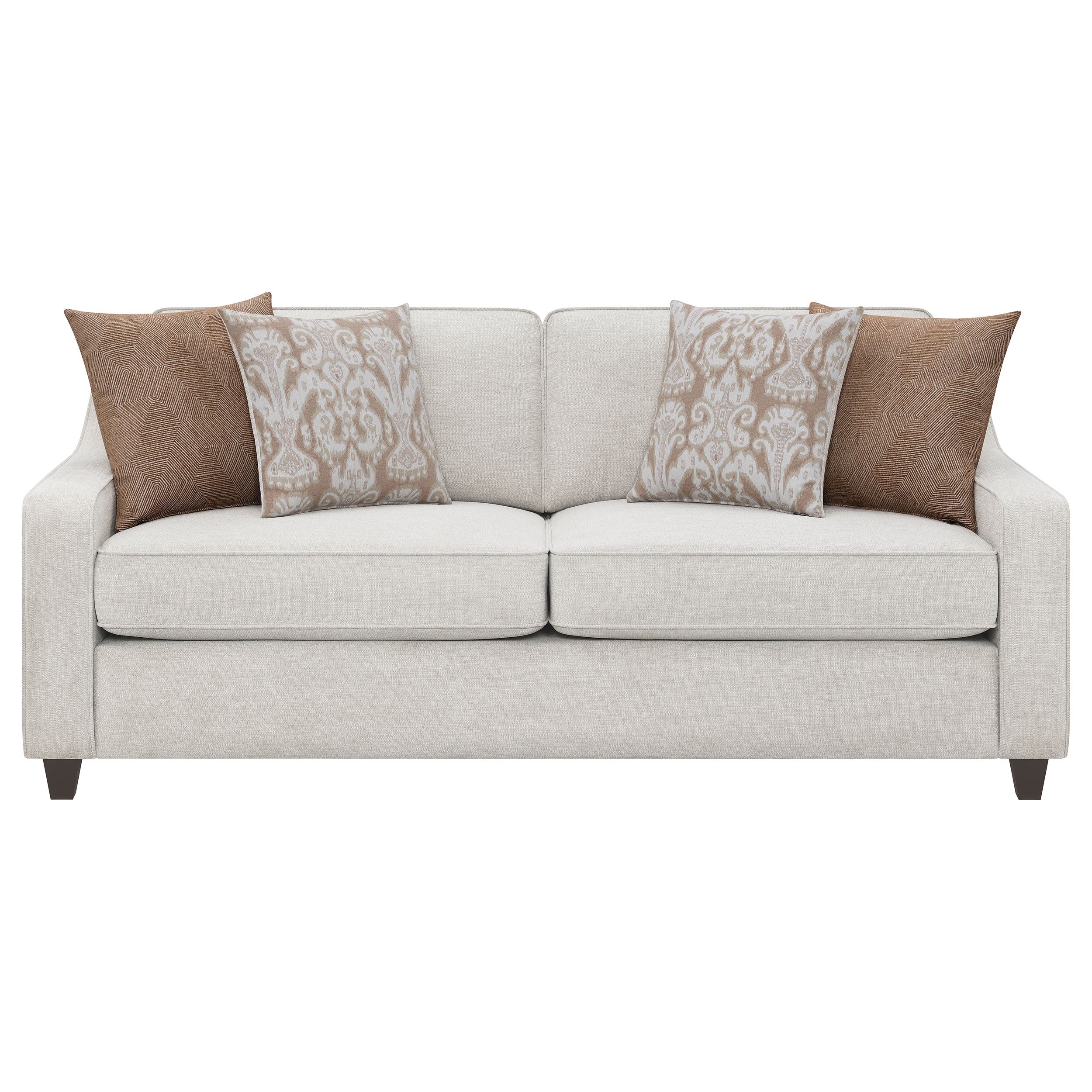 Christine Upholstered Sloped Arm Sofa Set Beige - Image 9