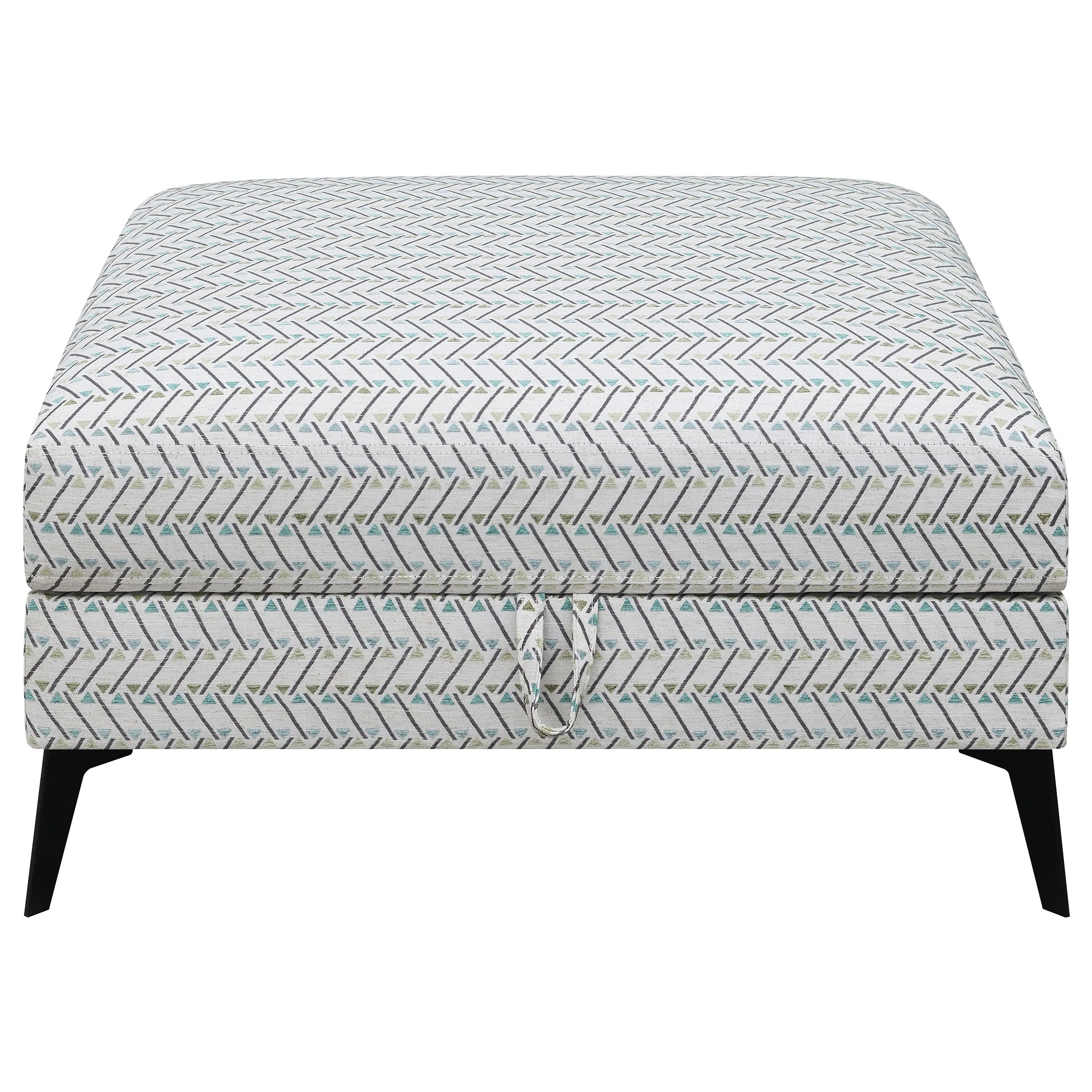 Clint Square Upholstered Tufted Storage Ottoman Aloe - Image 5