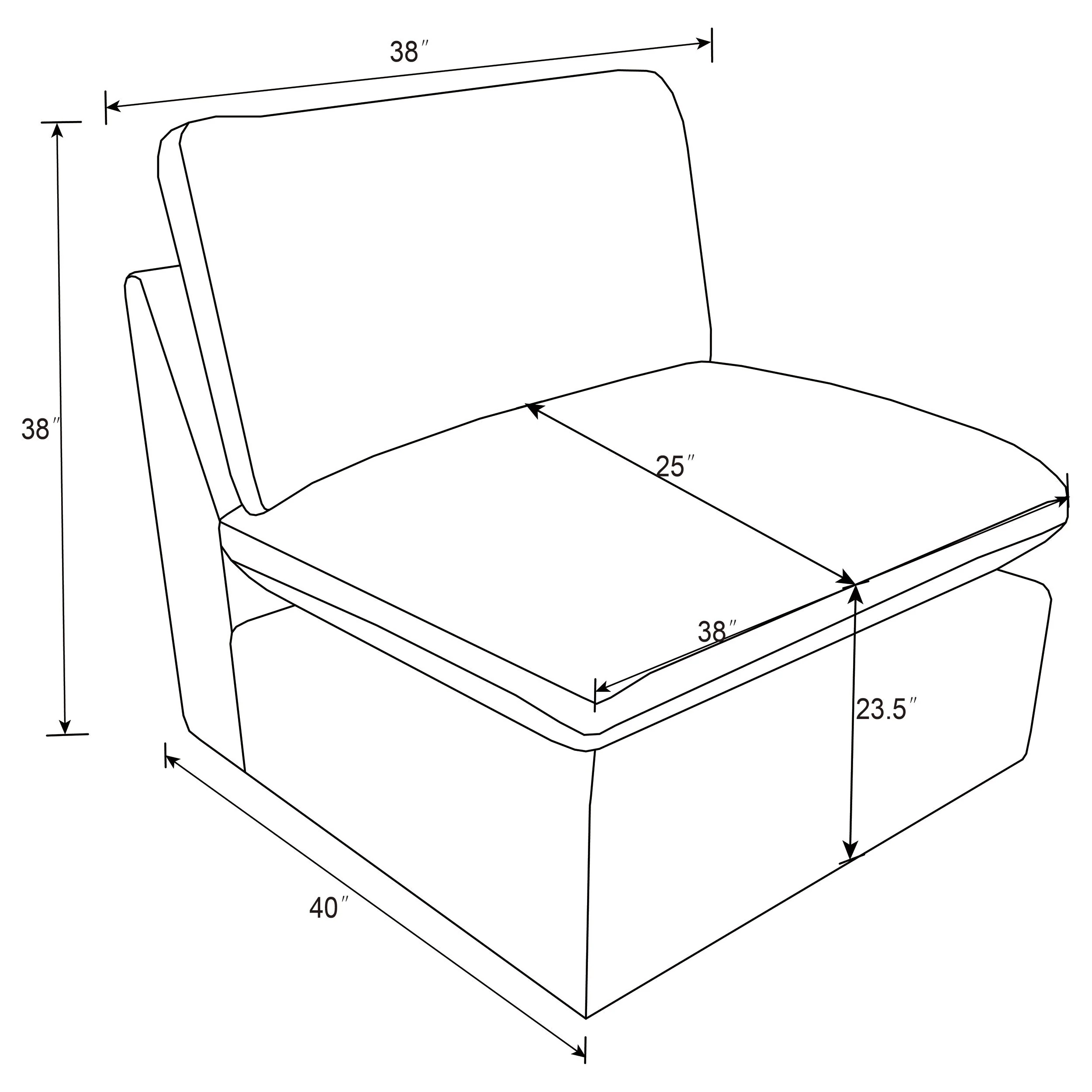 Collins Modular Armless Chair - Image 21