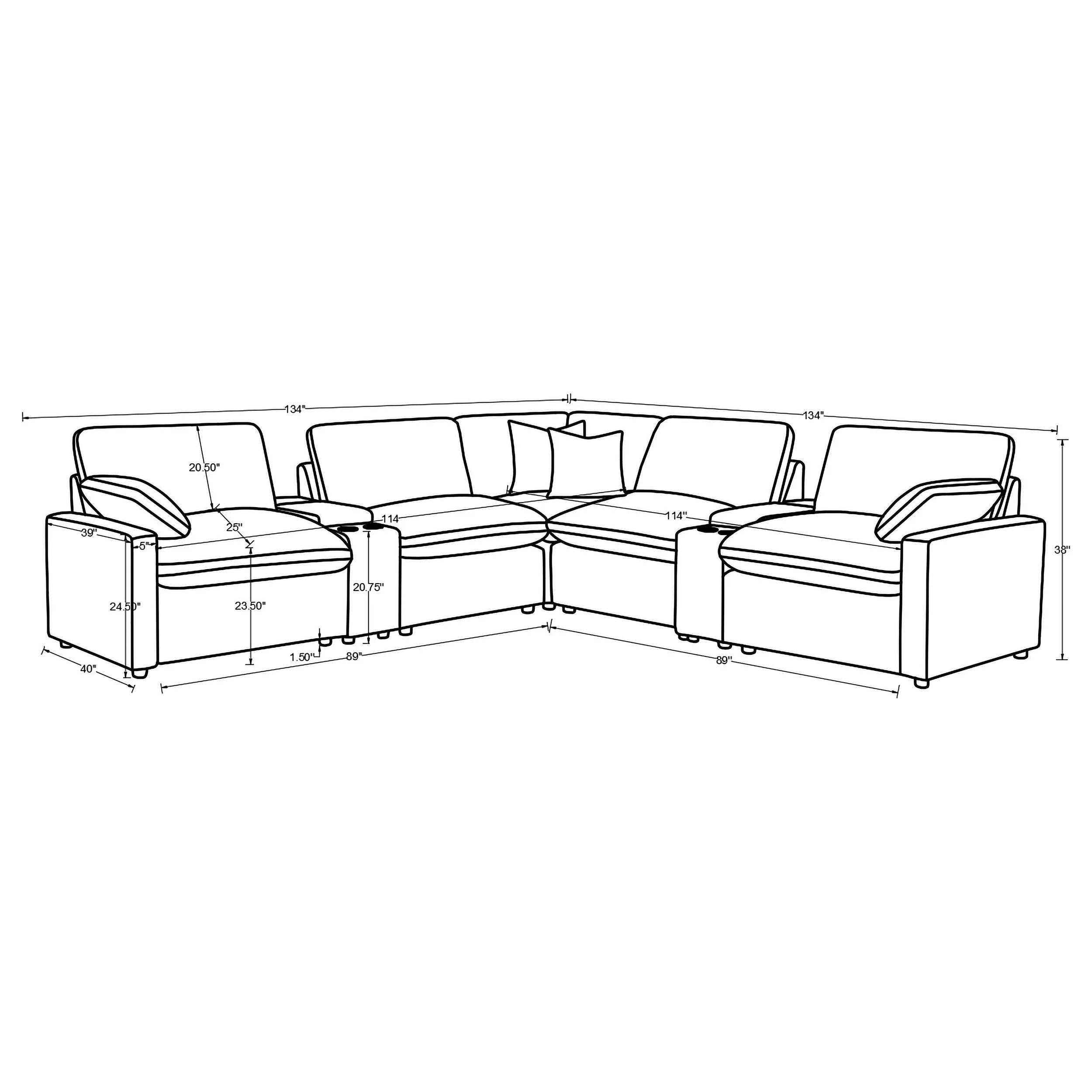 Collins Modular Power Reclining Sectional - Image 50