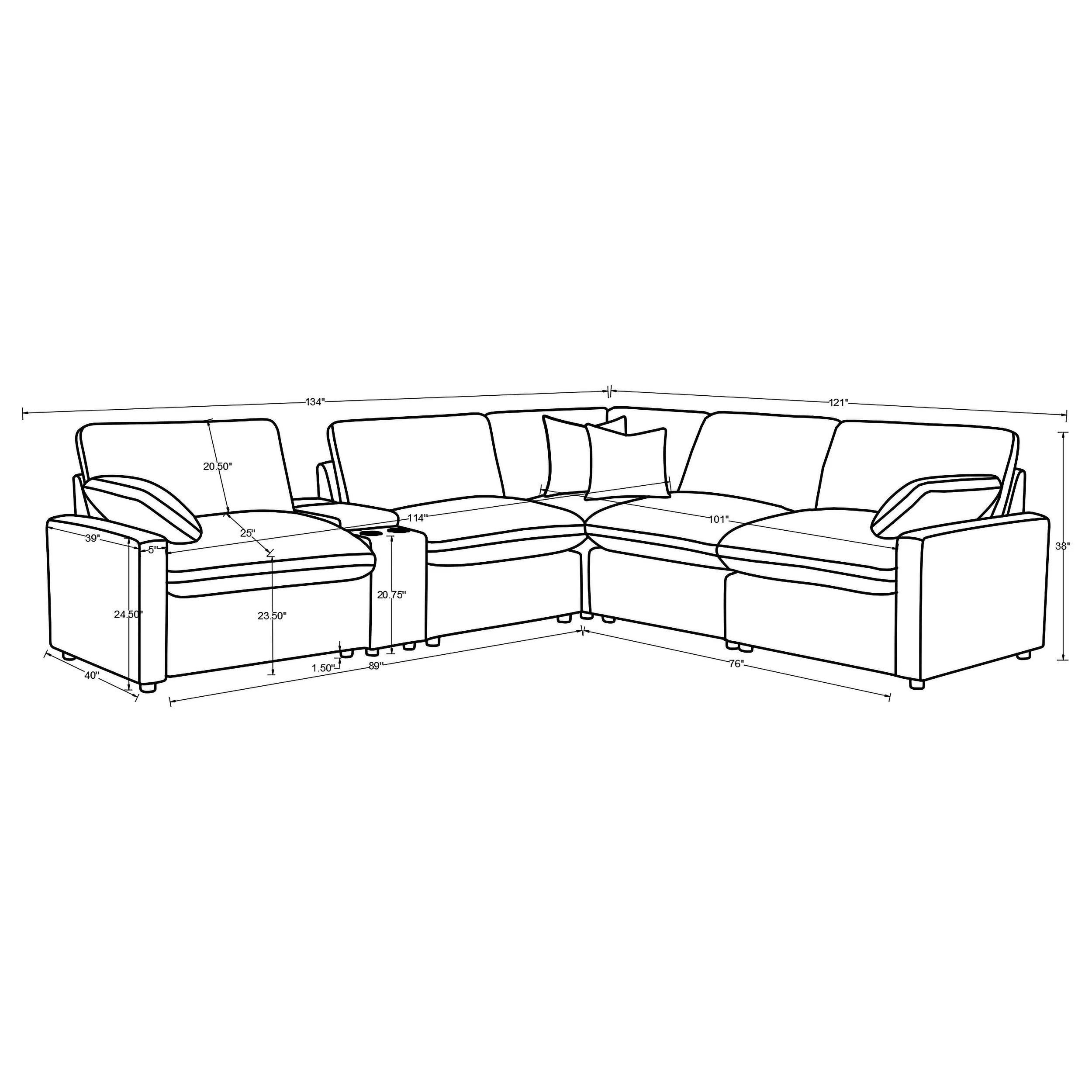 Collins Modular Power Reclining Sectional - Image 61