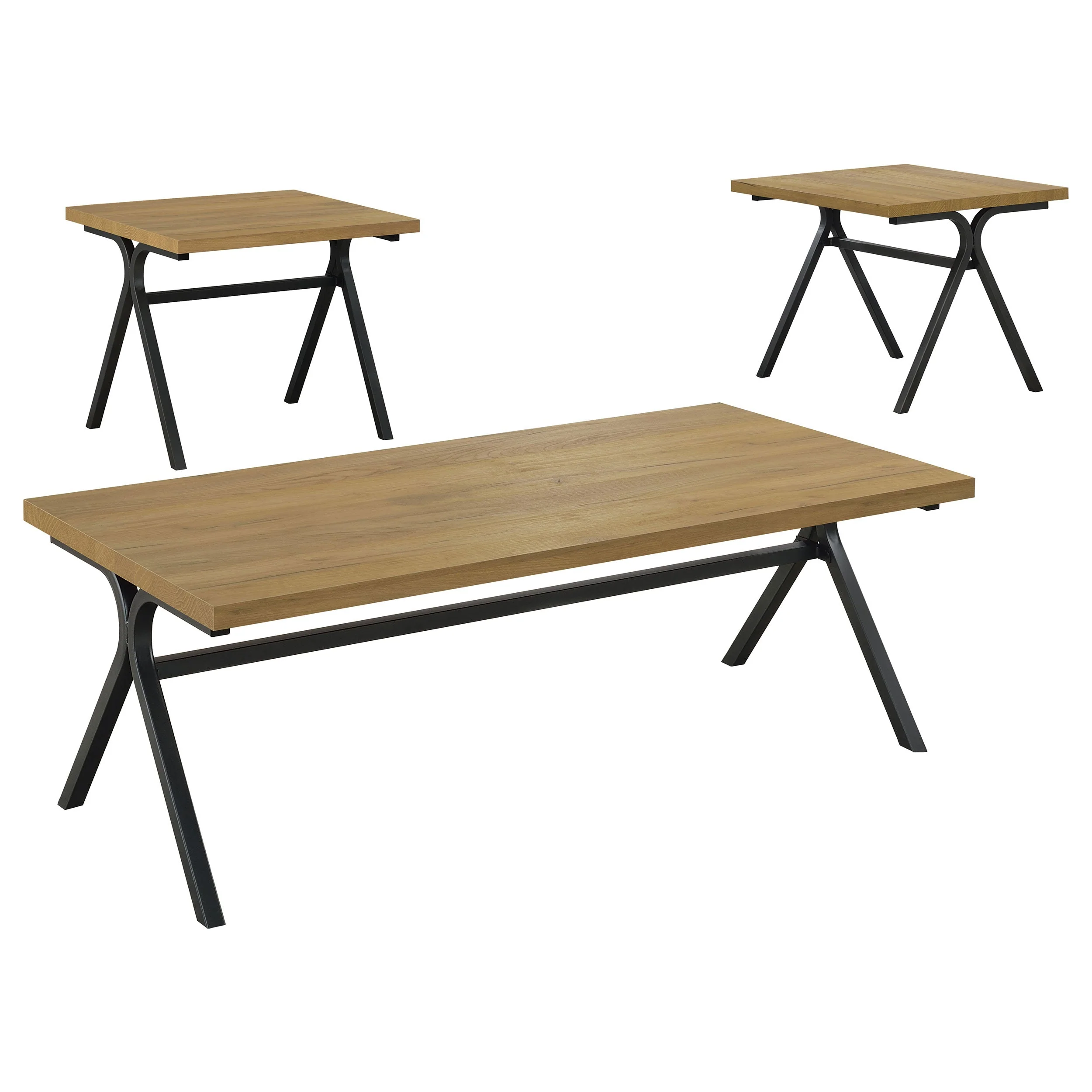 Colmar 3-piece Engineered Wood Coffee Table Set Golden Oak - Image 3