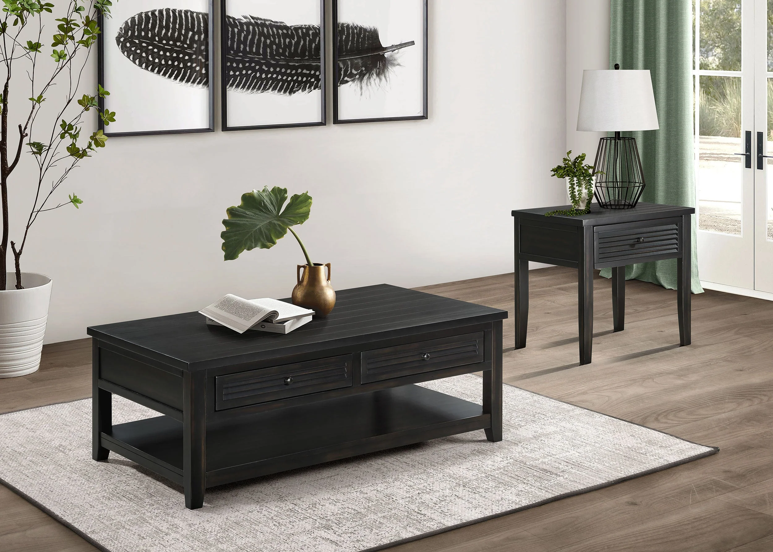Concord 2-drawer Rectangular Coffee Table Distressed Java - Image 11