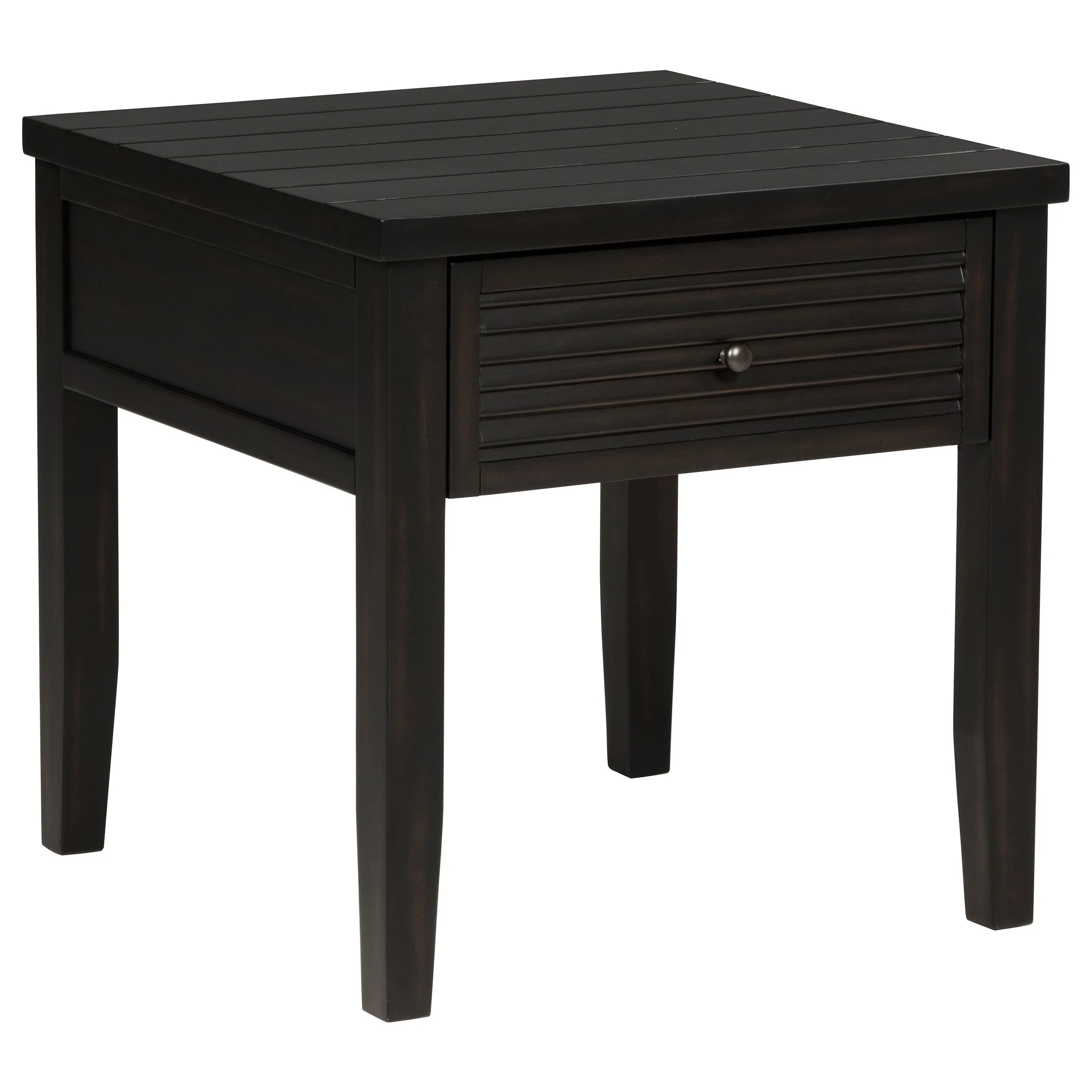 Concord 1-drawer Square End Table Distressed Java - Image 2