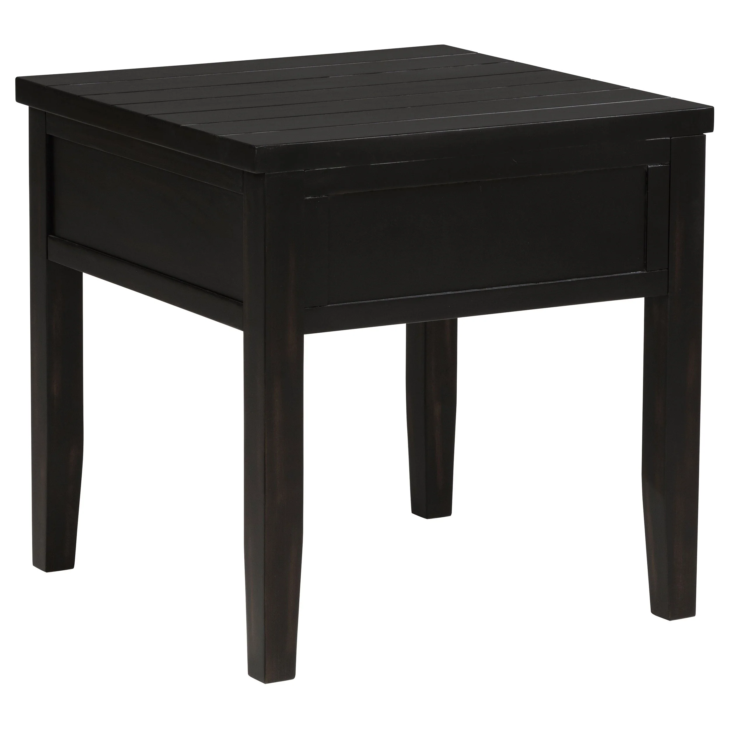 Concord 1-drawer Square End Table Distressed Java - Image 7