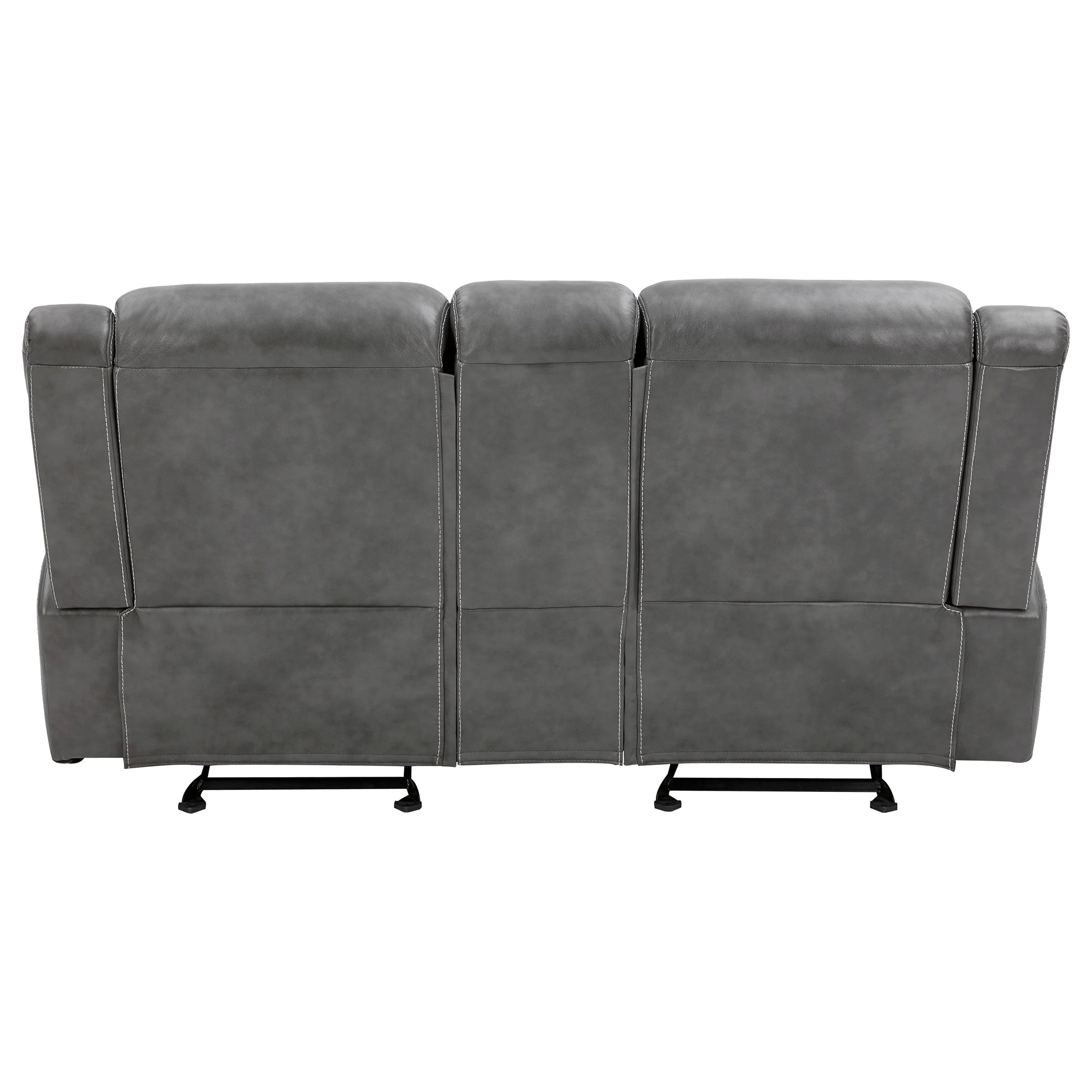 Conrad Upholstered Padded Arm Glider Loveseat Grey - Image 9