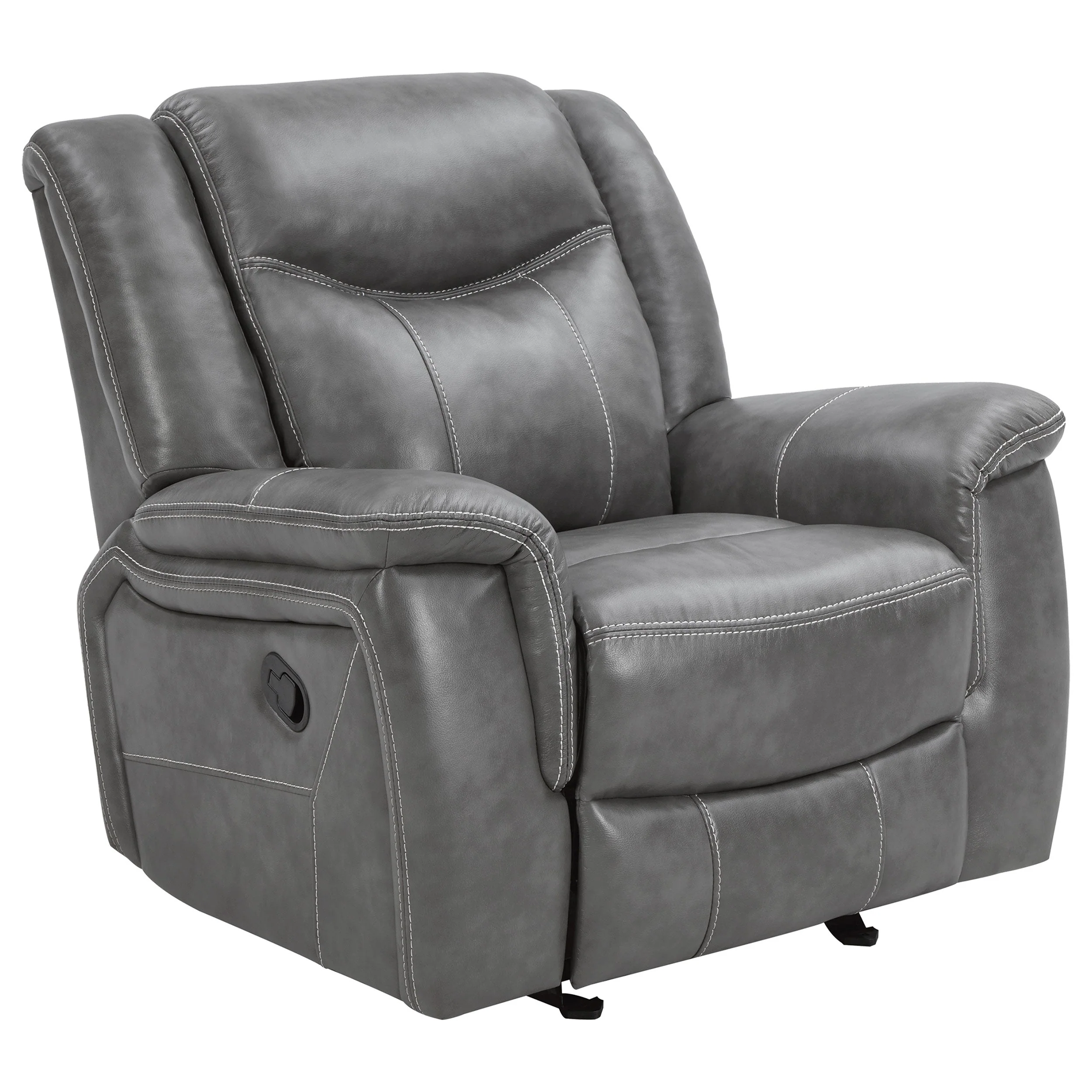 Conrad Upholstered Padded Arm Motion Sofa Set Grey - Image 12